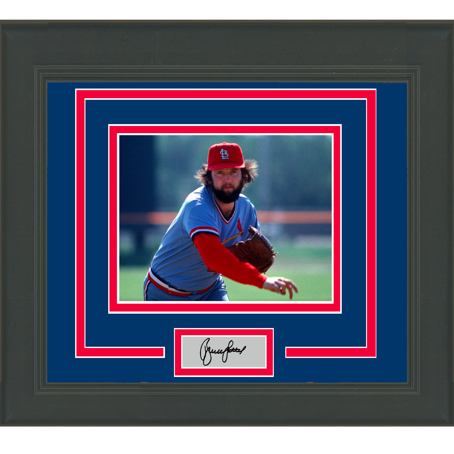 Framed Bruce Sutter Facsimile Laser Engraved Signature Auto St. Louis Cardinals 11x14 Baseball Photo