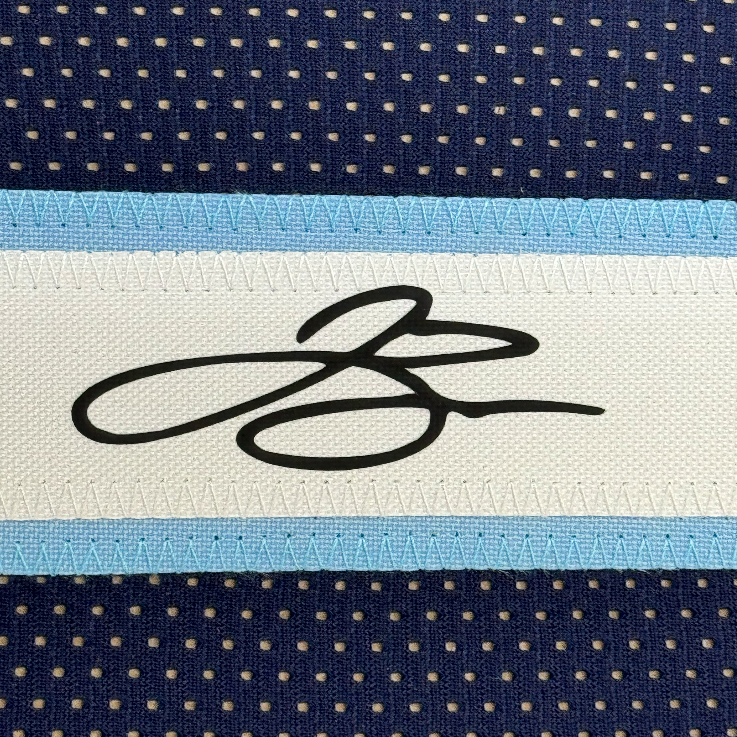 Framed Facsimile Autographed Jalen Brunson 35x39 Villanova Blue Reprint Laser Auto College Basketball Jersey
