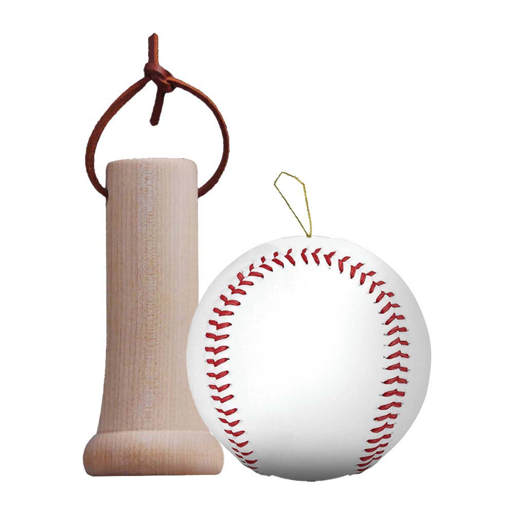 Bundle Bat Knob and Baseball Ornament - Authentic Series