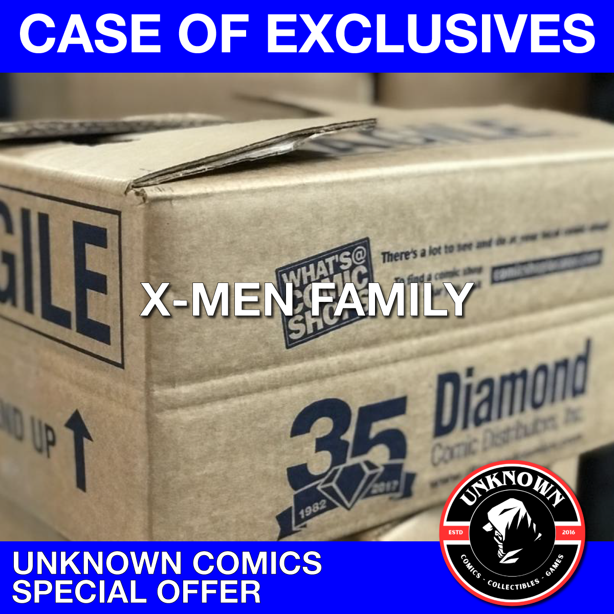 STORE EXCLUSIVE STARTER SET: [X-MEN FAMILY] MIXED CASE OF EXCLUSIVE COMIC BOOKS TRADE AND VIRGIN / MINIMAL ESTIMATED 120-200 COMICS (01/08/2025)