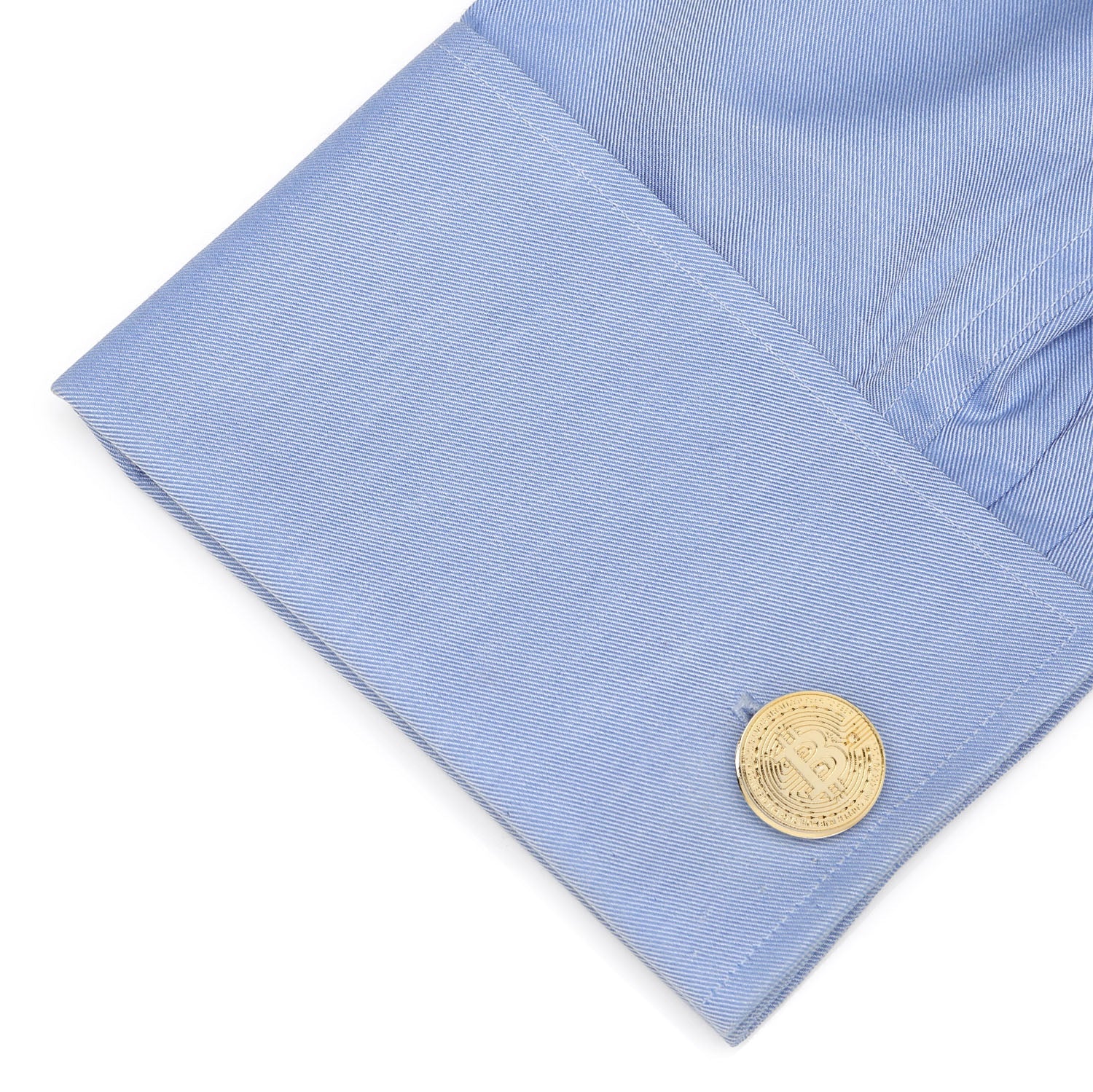 Crypto Bitcoin Debossed Cufflink