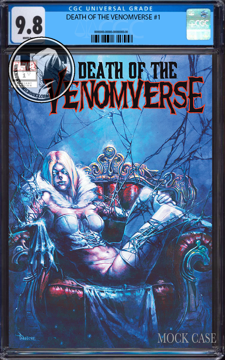 DEATH OF THE VENOMVERSE #1 UNKNOWN COMICS DAVIDE PARATORE EXCLUSIVE VAR CGC 9.8 BLUE LABEL (03/27/2024)
