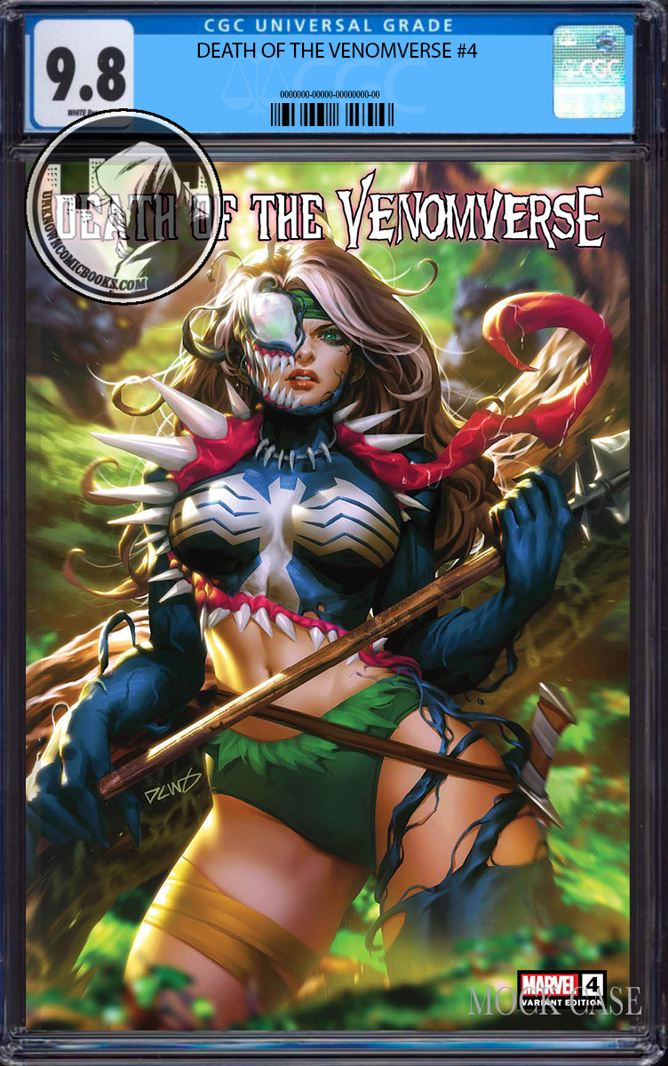 DEATH OF THE VENOMVERSE #4 UNKNOWN COMICS DERRICK CHEW EXCLUSIVE VAR CGC 9.8 BLUE LABEL (04/24/2024)