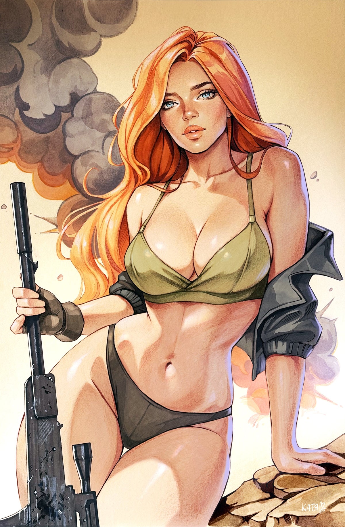 GUN HONEY DOUBLE DOWN #3 - KATYA SINYUKHINA VIRGIN VARIANT KNIGHT OF COMICS FAN EXPO DALLAS 2026 EXCLUSIVE LTD 500