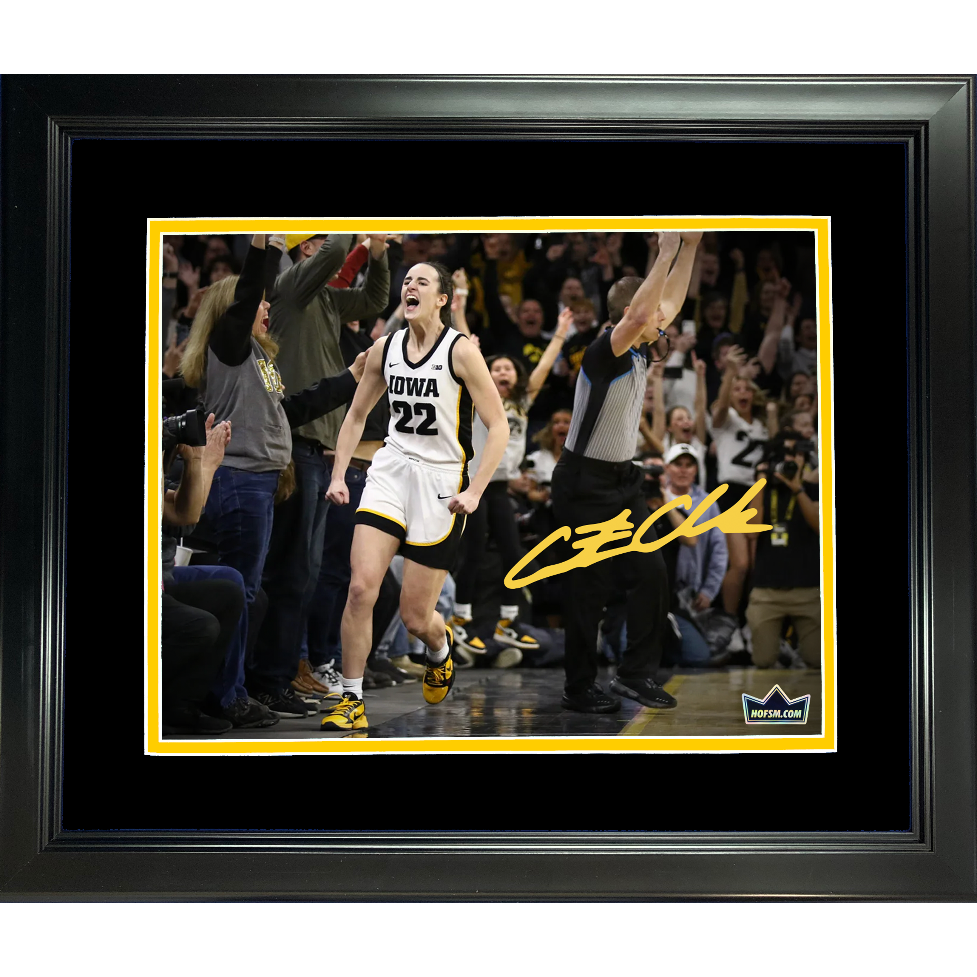 Framed Caitlin Clark Facsimile Laser Engraved Signature Auto 11"x14" College Basketball Photo HOFSM Holo