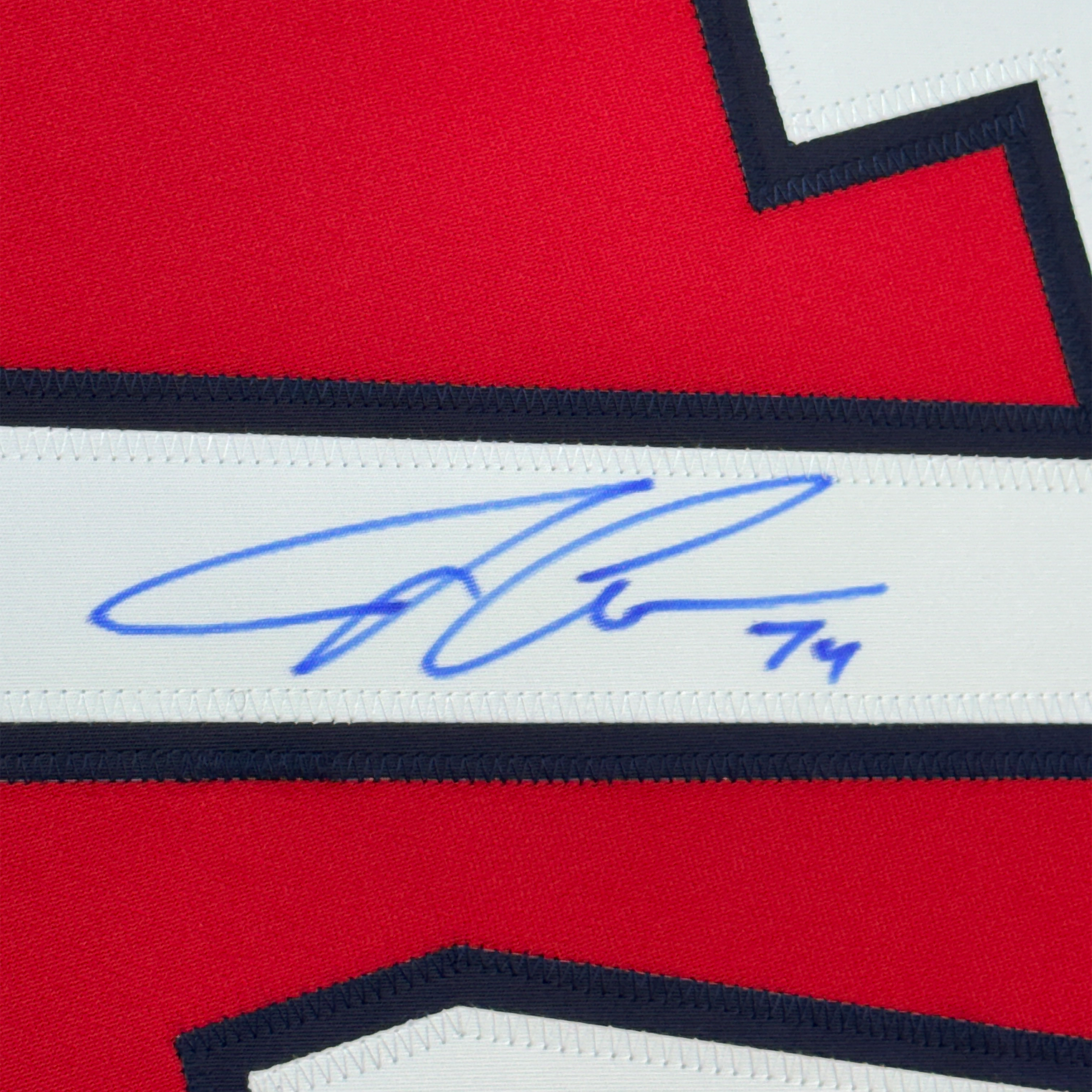 Framed Autographed/Signed John Carlson 35x39 Washington Red Hockey Jersey JSA COA