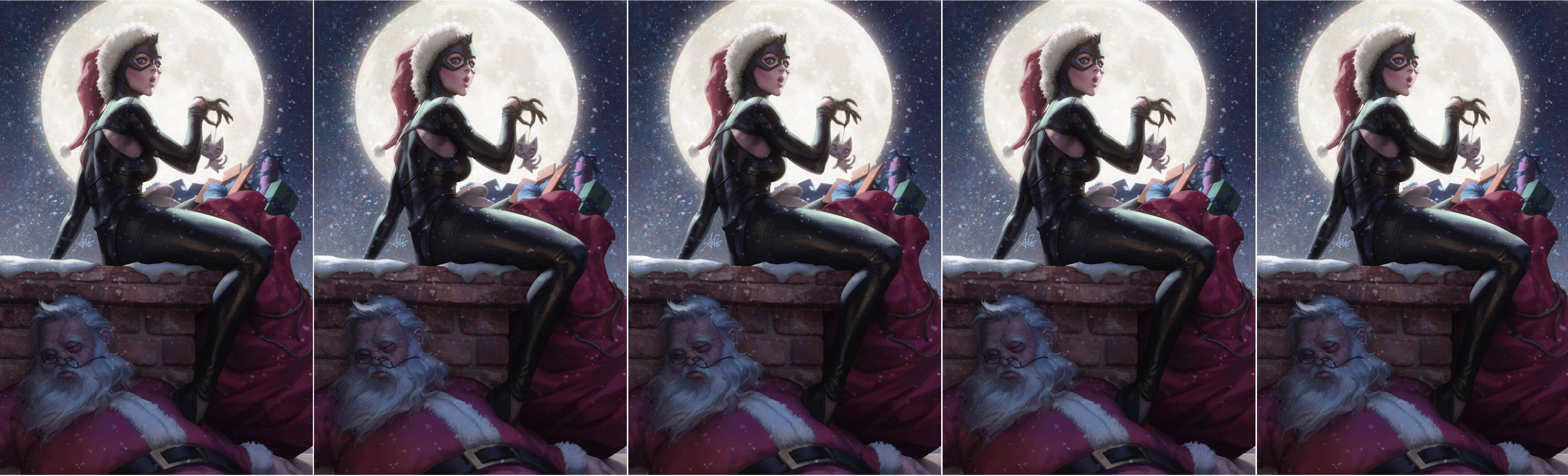 CATWOMAN #6 B DC 2018 Stanley Lau Artgerm Variant Christmas Naughty Santa Claus GGA
