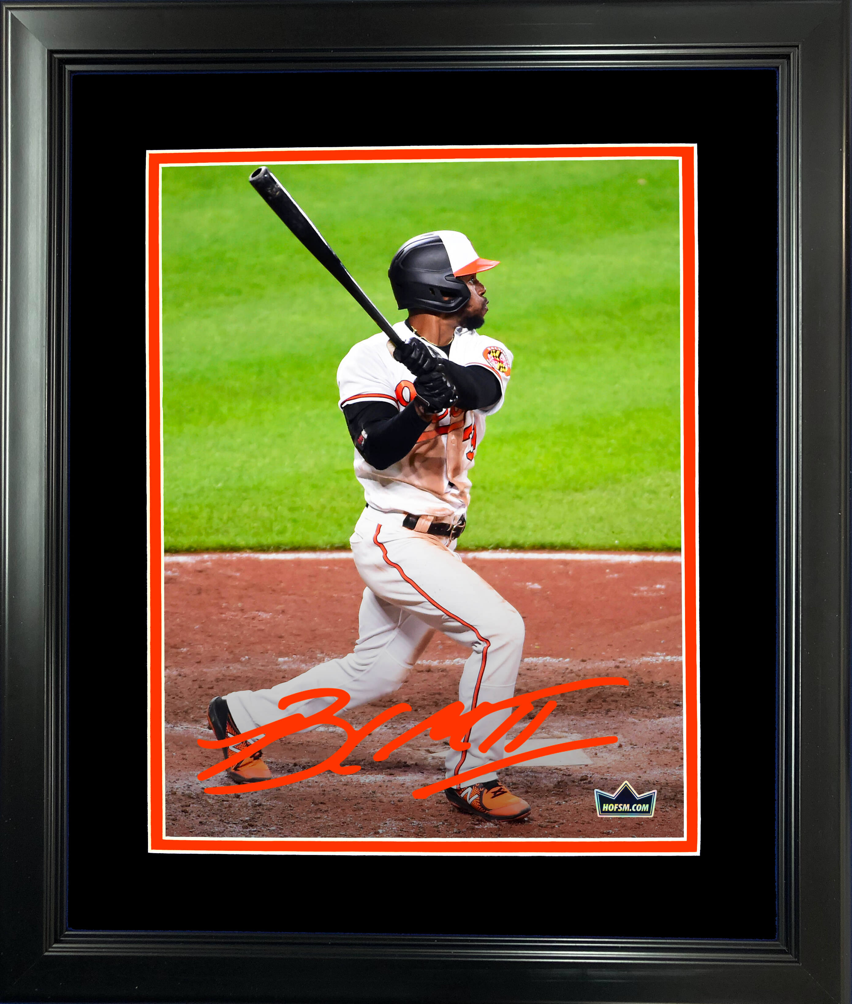 Framed Cedric Mullins Facsimile Laser Engraved Signature Auto Baltimore Orioles 11"x14" Baseball Photo HOFSM Holo