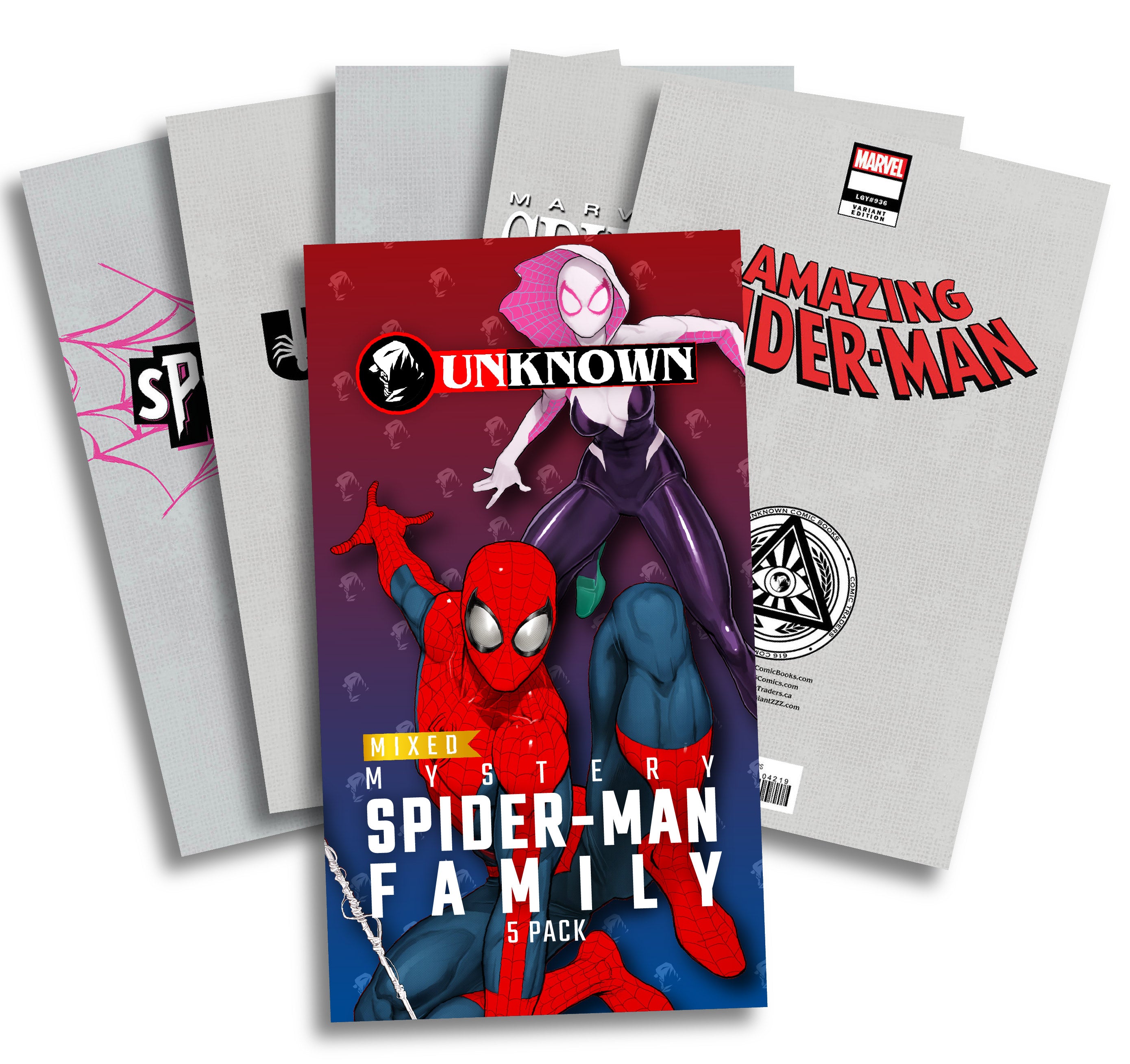 [5 PACK] SPIDER-MAN FAMILY PACK MYSTERY NB&B