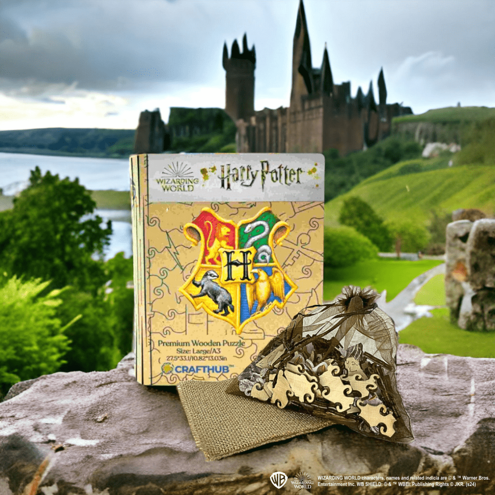 Harry Potter - Hogwarts Crests Wooden Jigsaw Puzzle