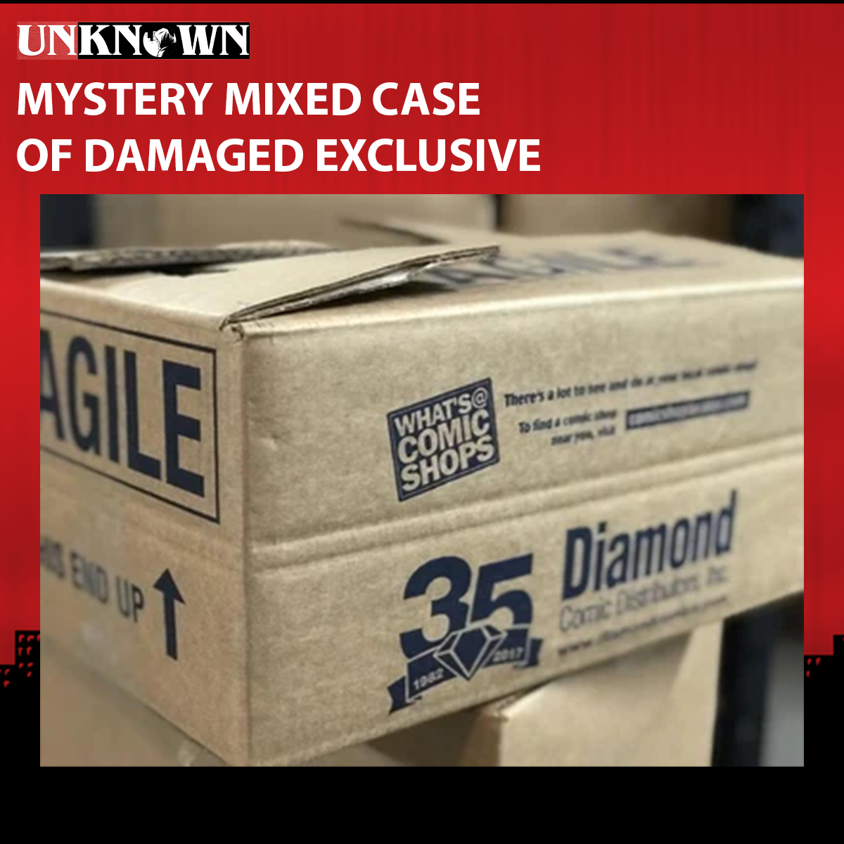 MYSTERY MIXED CASE OF DAMAGED EXCLUSIVE COMIC BOOKS ESTIMATED 120-170 COMICS (06/27/2024)