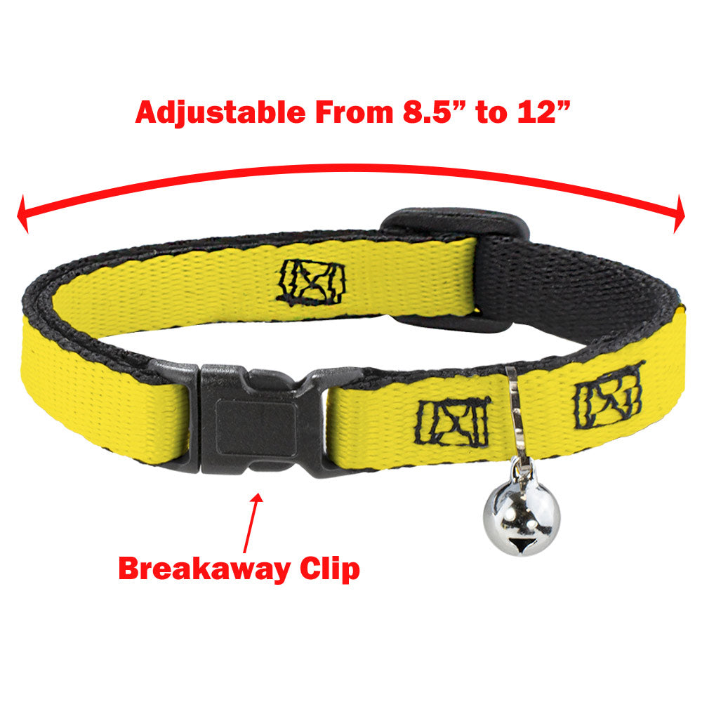 Breakaway Cat Collar with Bell - South Park Towlie DON’T FORGET TO BRING A TOWEL Pose Black
