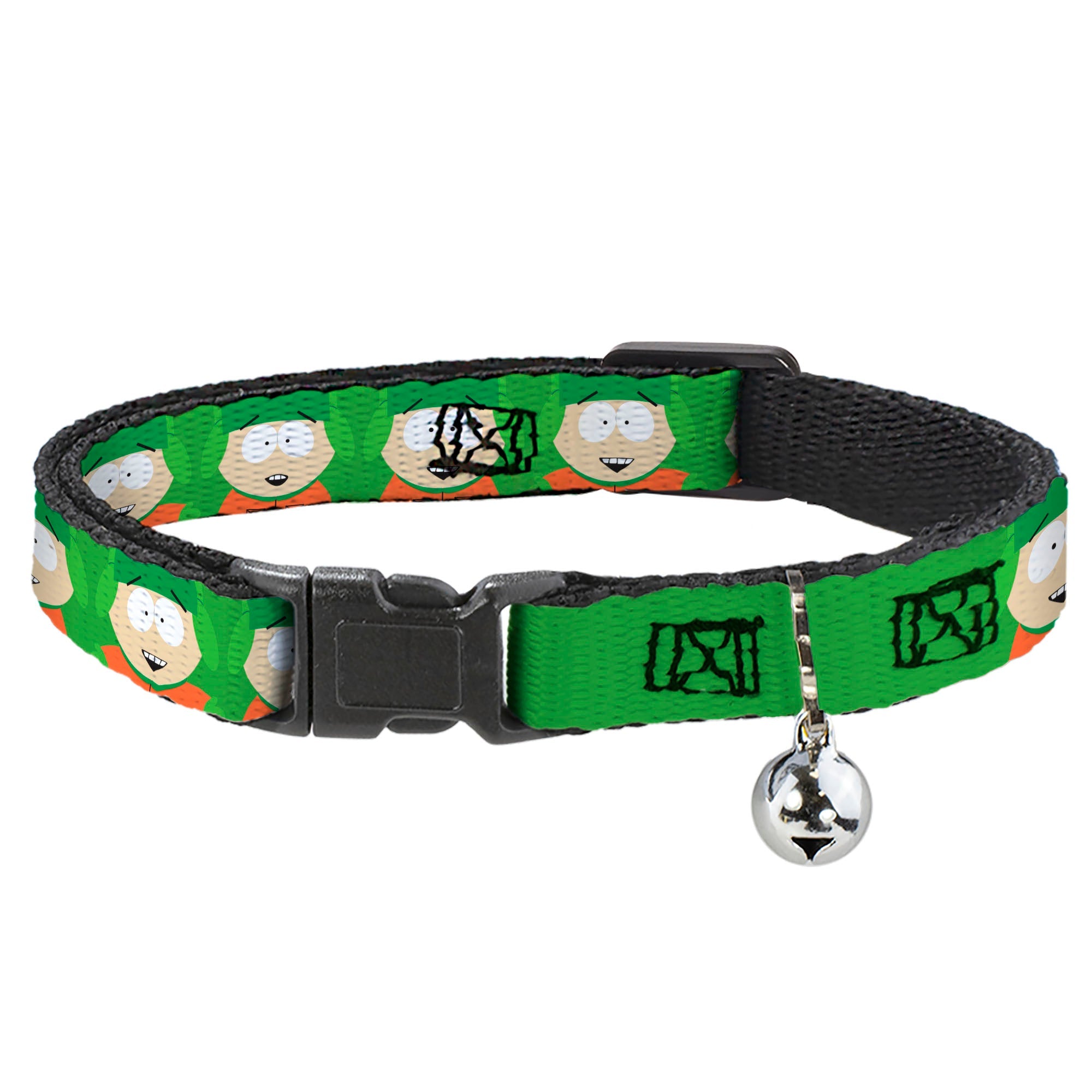 Breakaway Cat Collar with Bell - South Park Kyle Expressions Greens