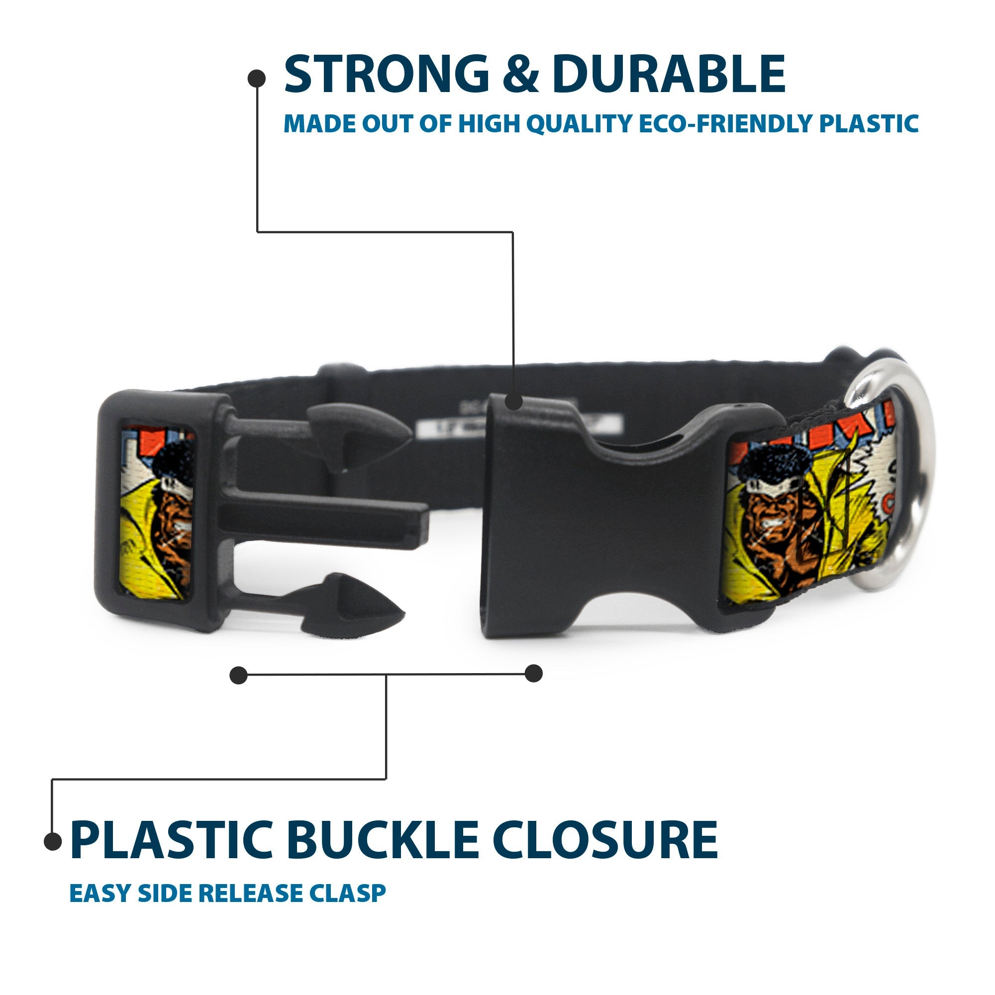 Plastic Clip Collar - 5-Classic Luke Cage Comic Scene Blocks