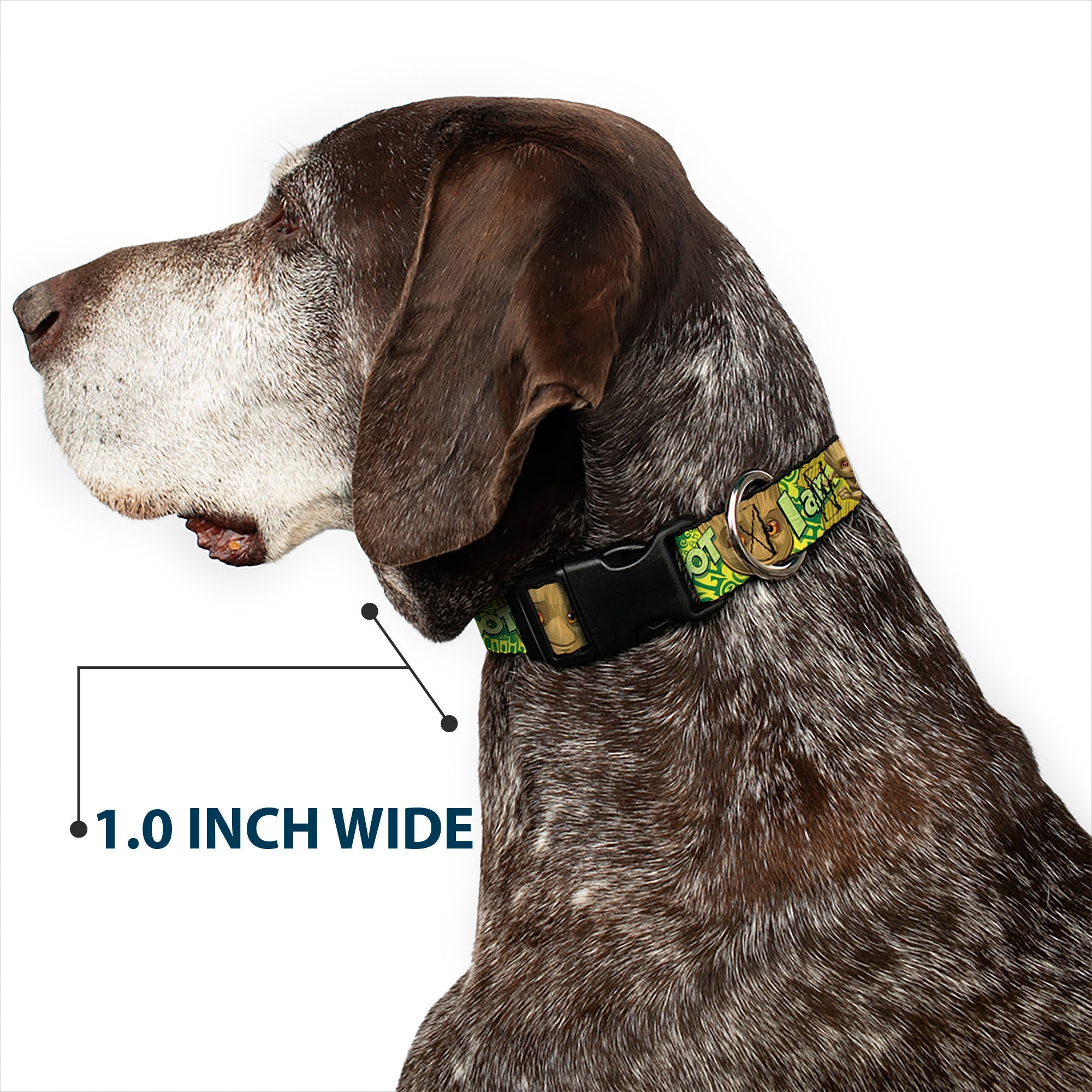 Plastic Clip Collar - Baby Groot Pose/Face I AM GROOT Browns/Greens/Yellows