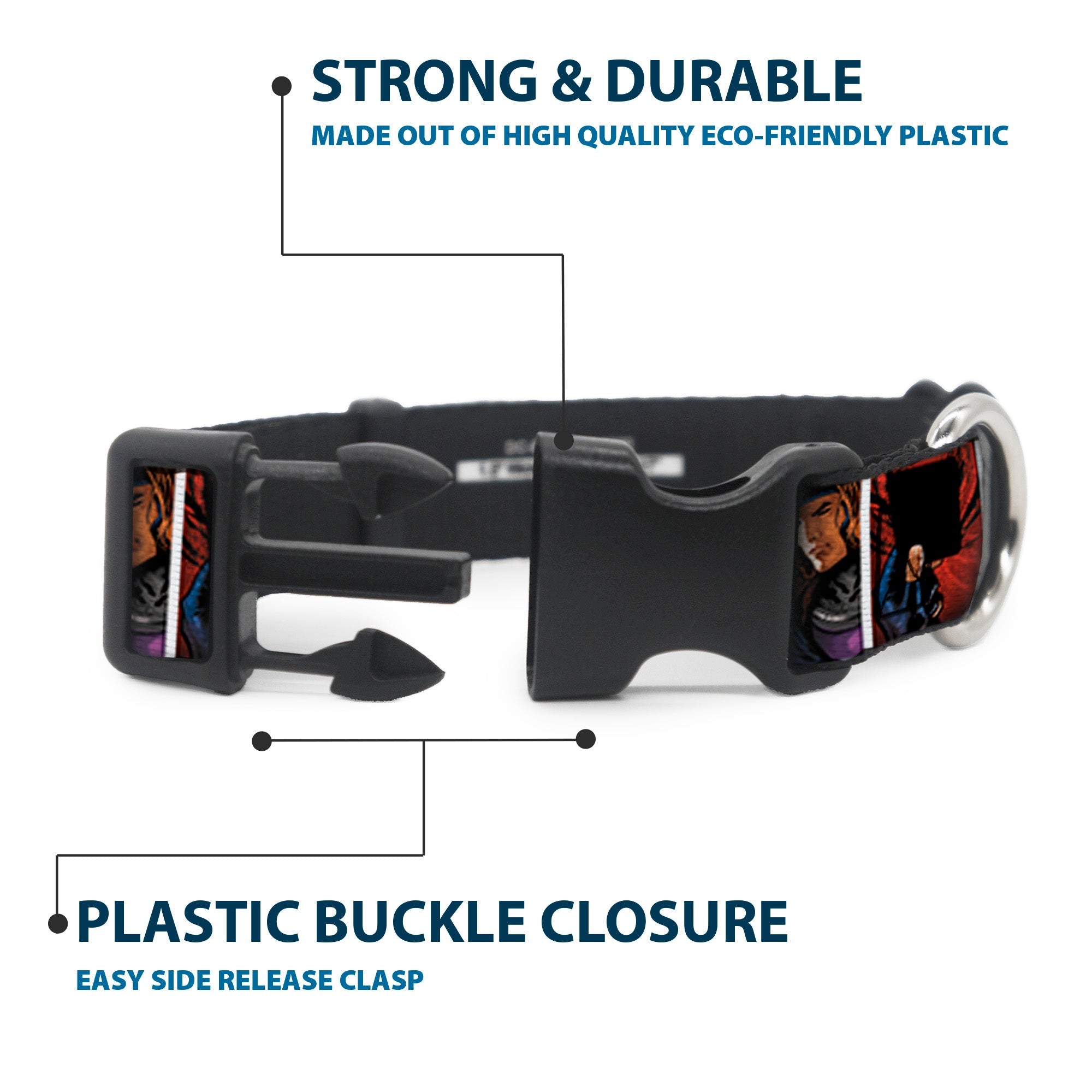 Plastic Clip Collar - X-Men Gambit Cards 4-Pose Blocks