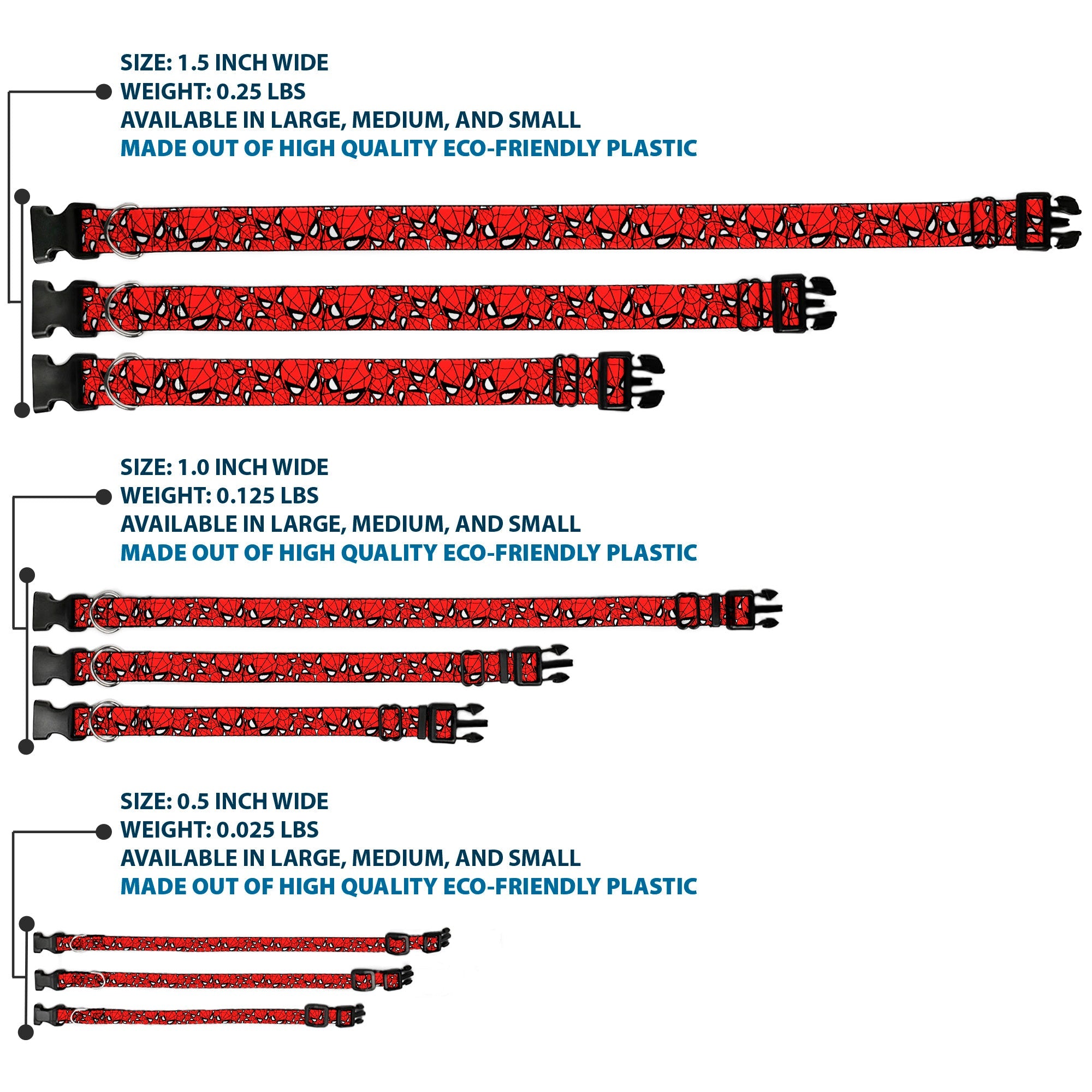 Plastic Clip Collar - Spider-Man Stacked