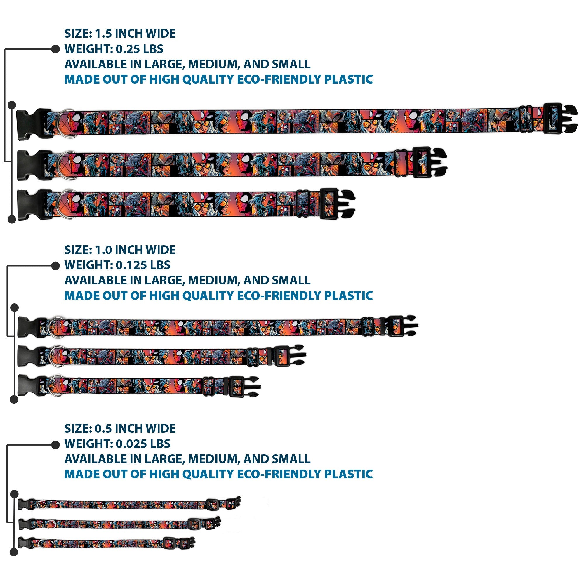 Plastic Clip Collar - Spider-Man & Black Cat Scene Blocks
