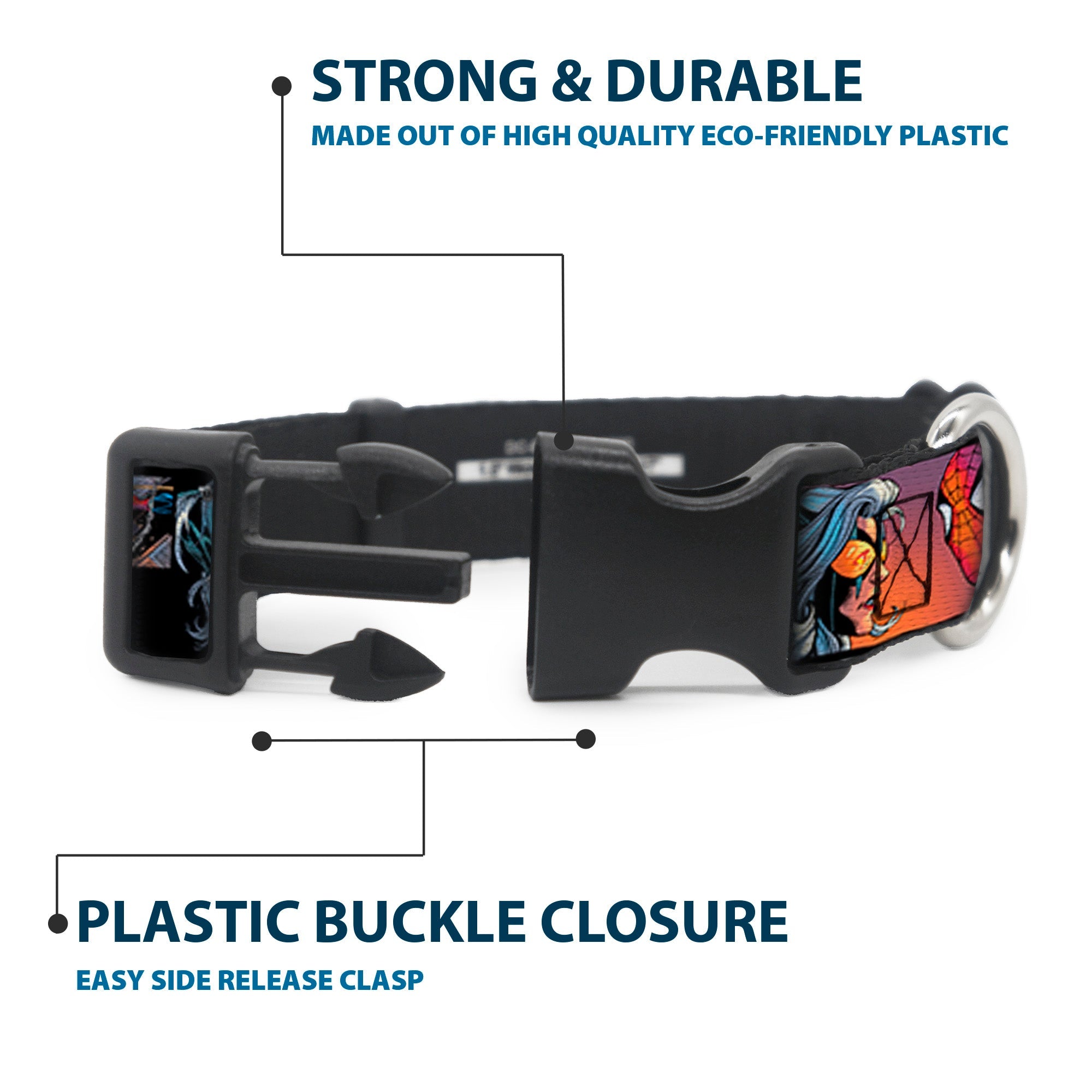 Plastic Clip Collar - Spider-Man & Black Cat Scene Blocks