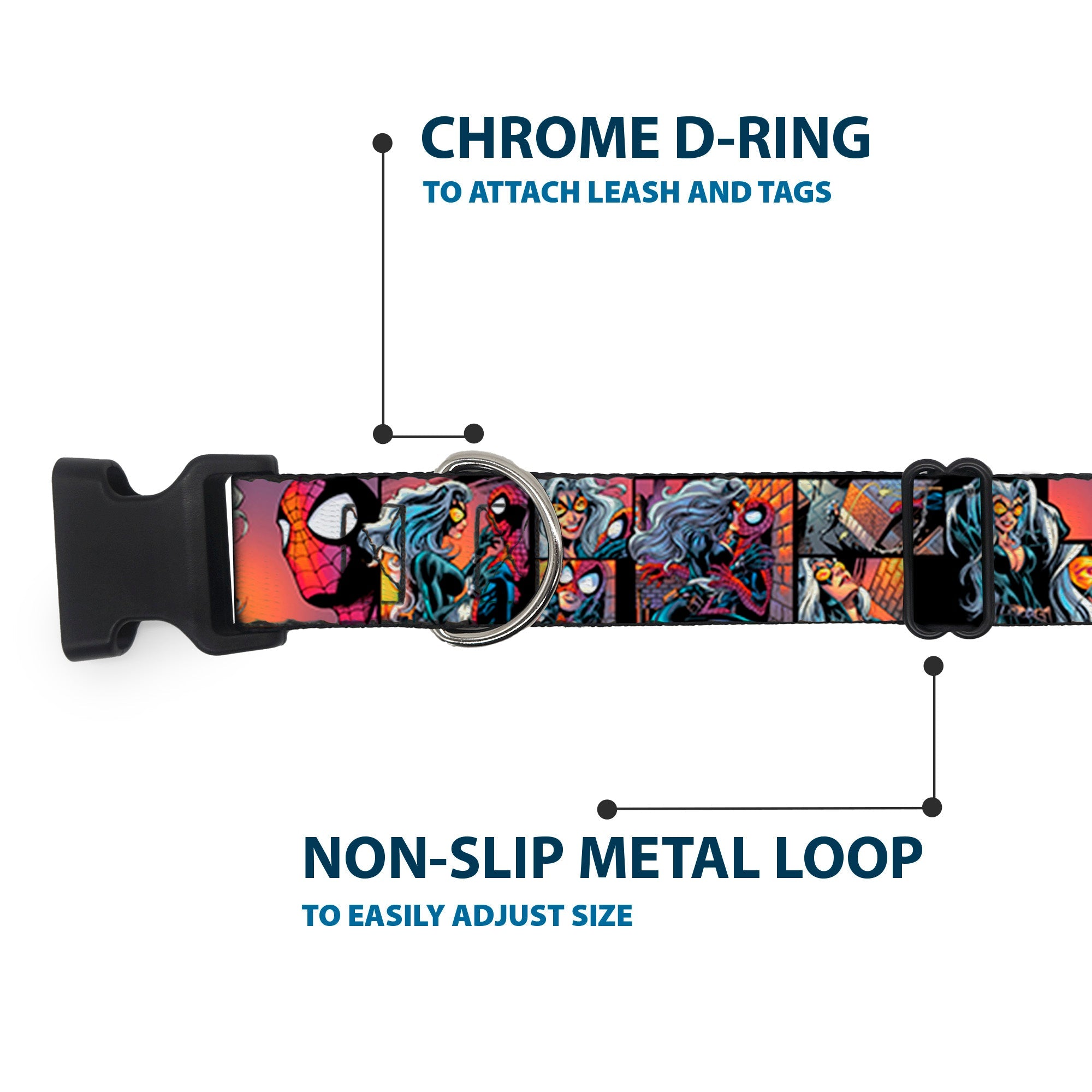 Plastic Clip Collar - Spider-Man & Black Cat Scene Blocks