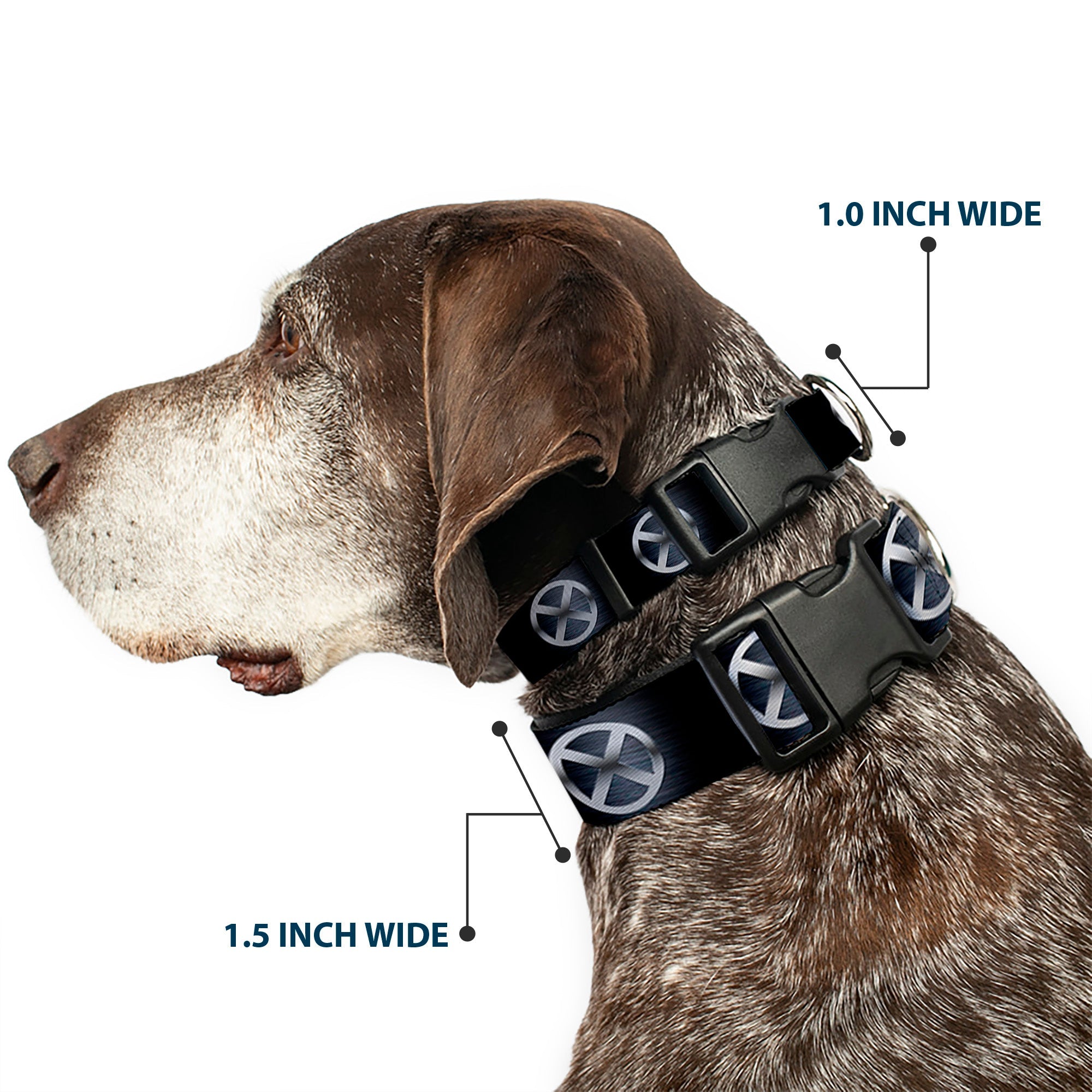 Plastic Clip Collar - X-Men X Icon Black/Silvers