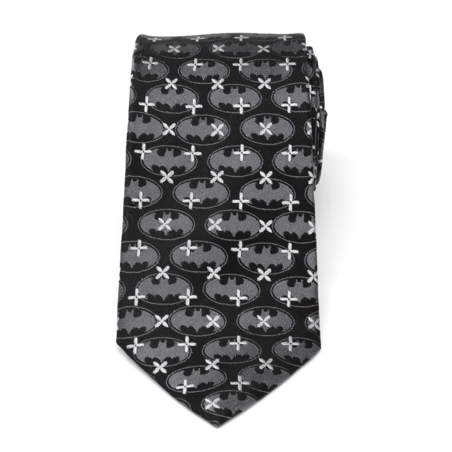 DC Batman Cross Black Silk Men's Tie