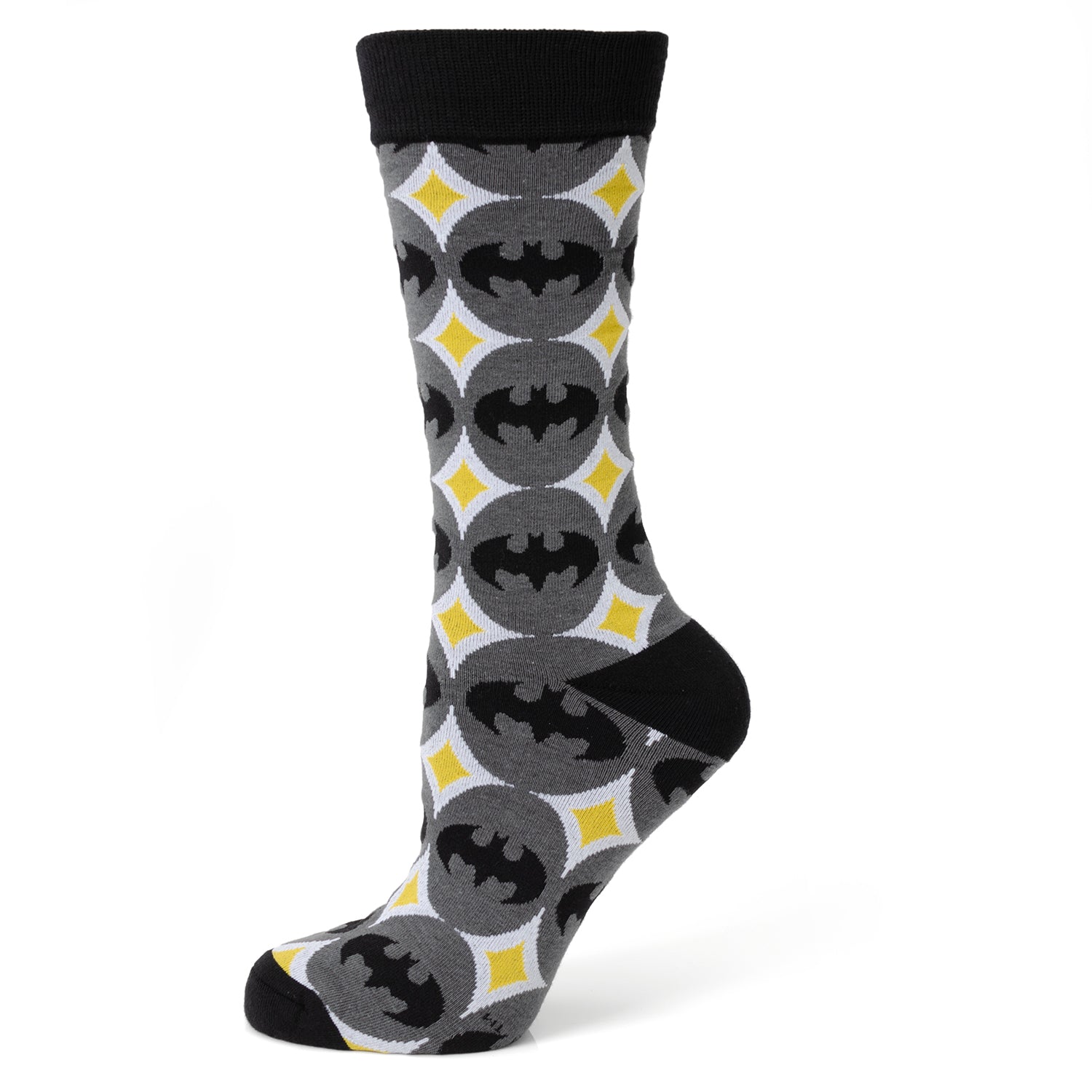 DC Batman Circle Gray Black Men's Socks