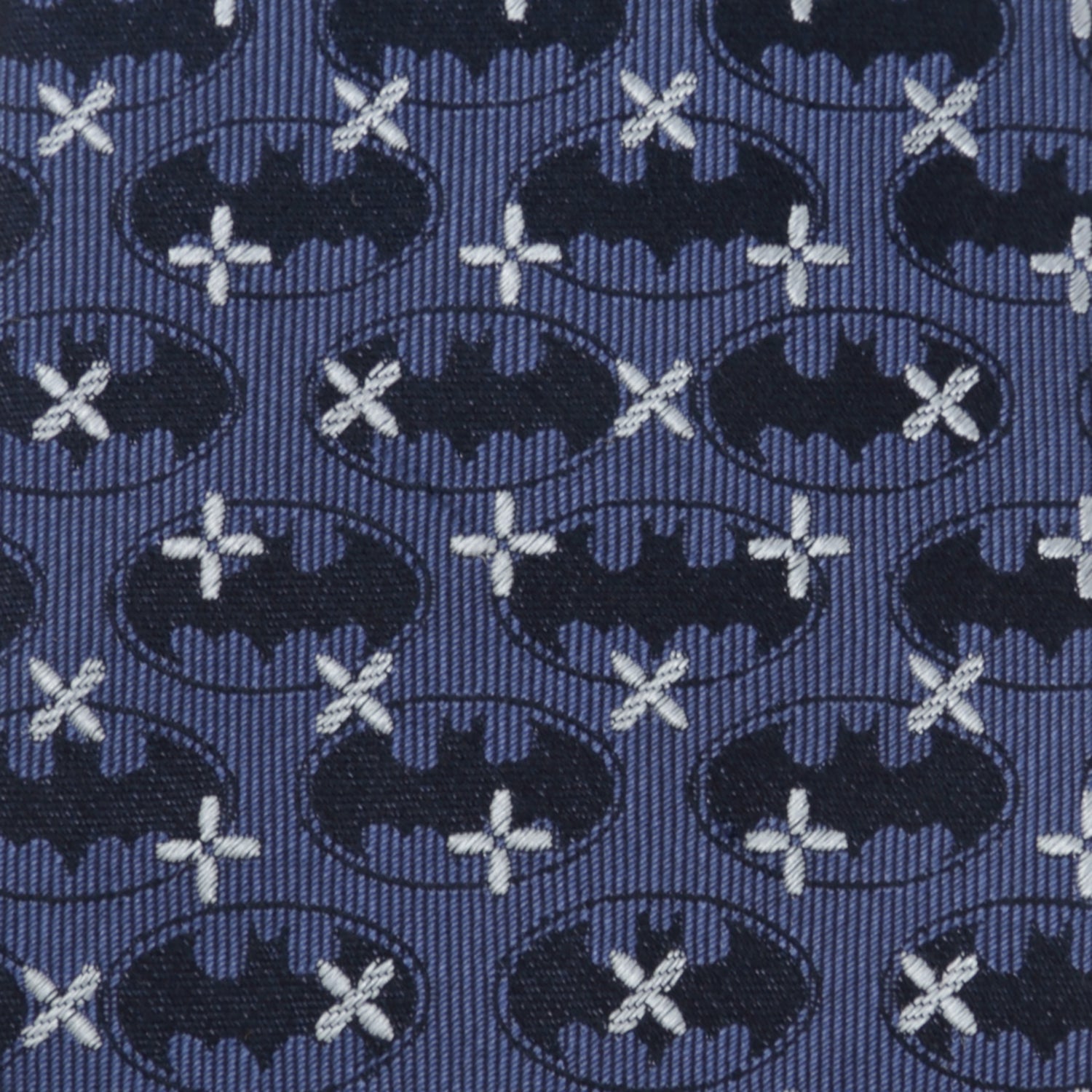 DC Batman Cross Blue Silk Men's Tie