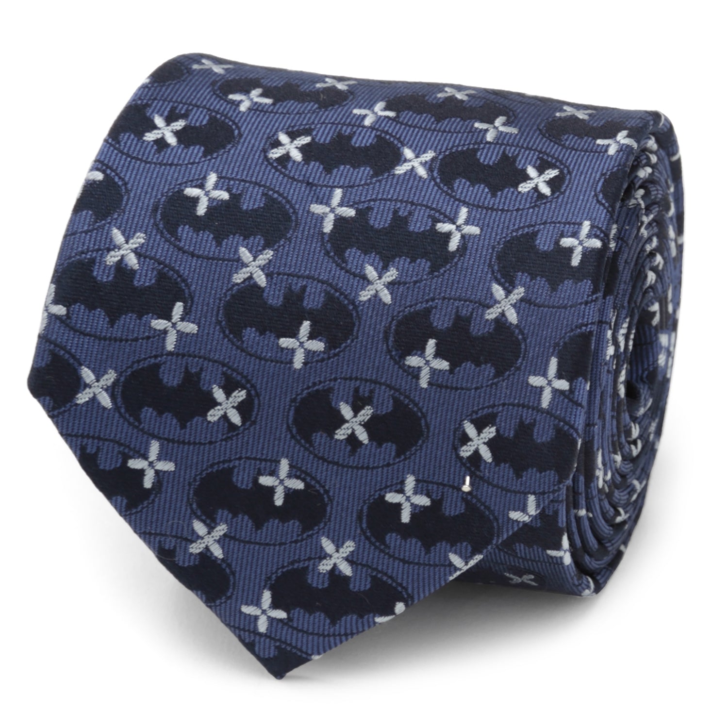 DC Batman Cross Blue Silk Men's Tie