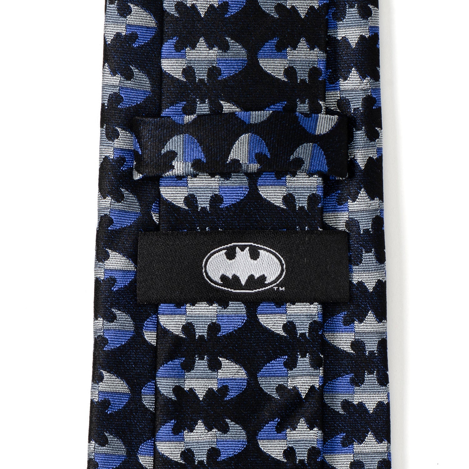 DC Batman Blue Blocked Black Men's Tie