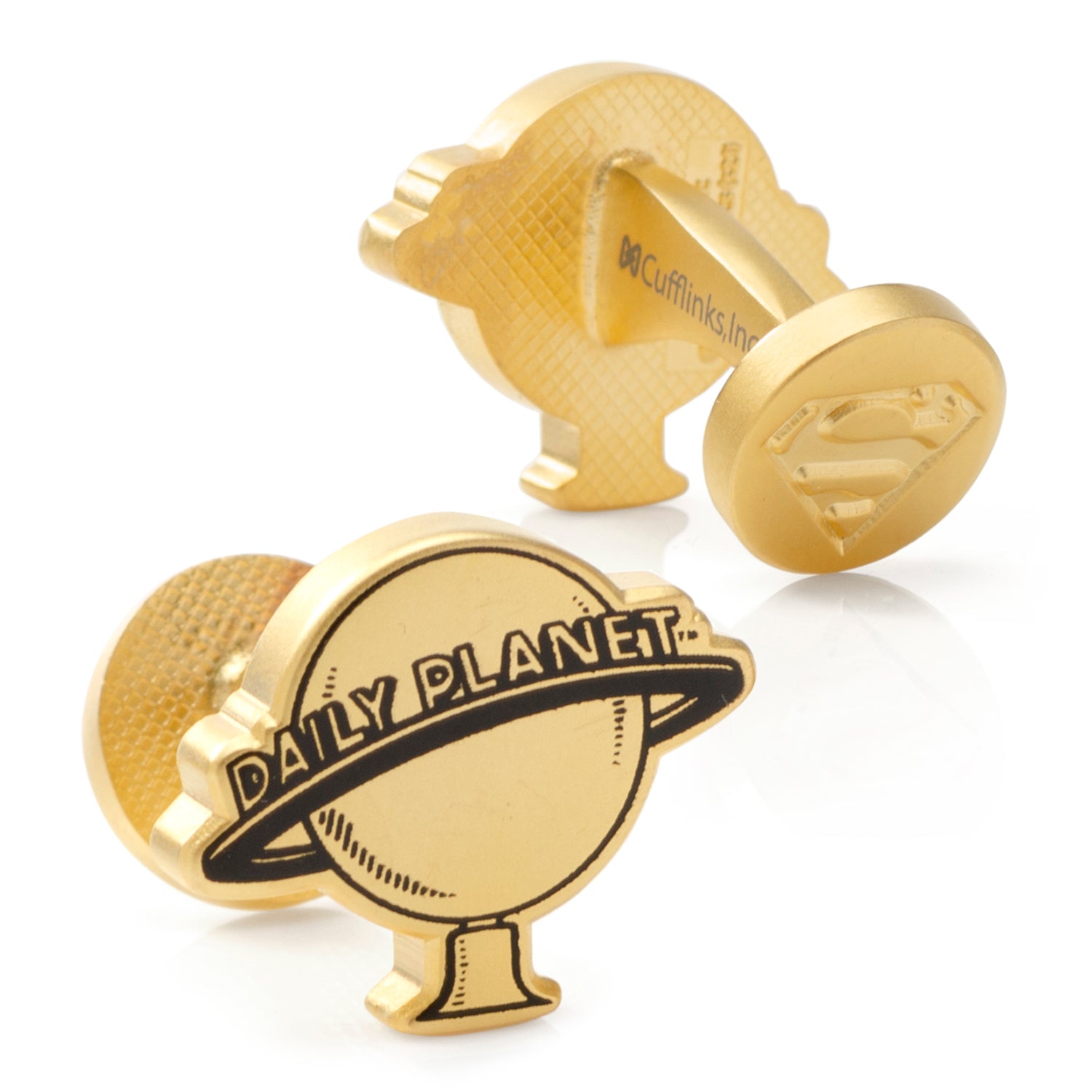 DC Superman Daily Planet Gold Cufflinks