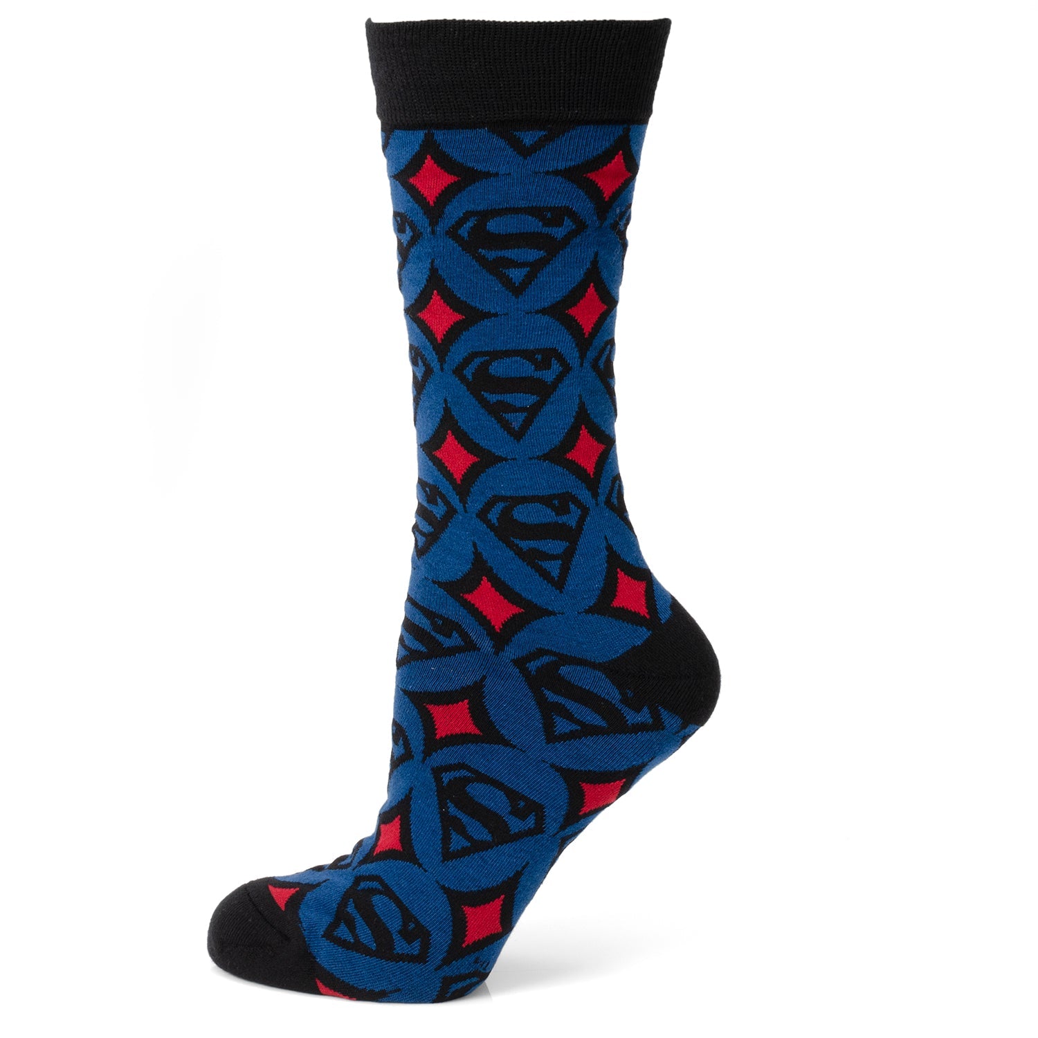 DC Superman Circle Motif Blue Men's Socks