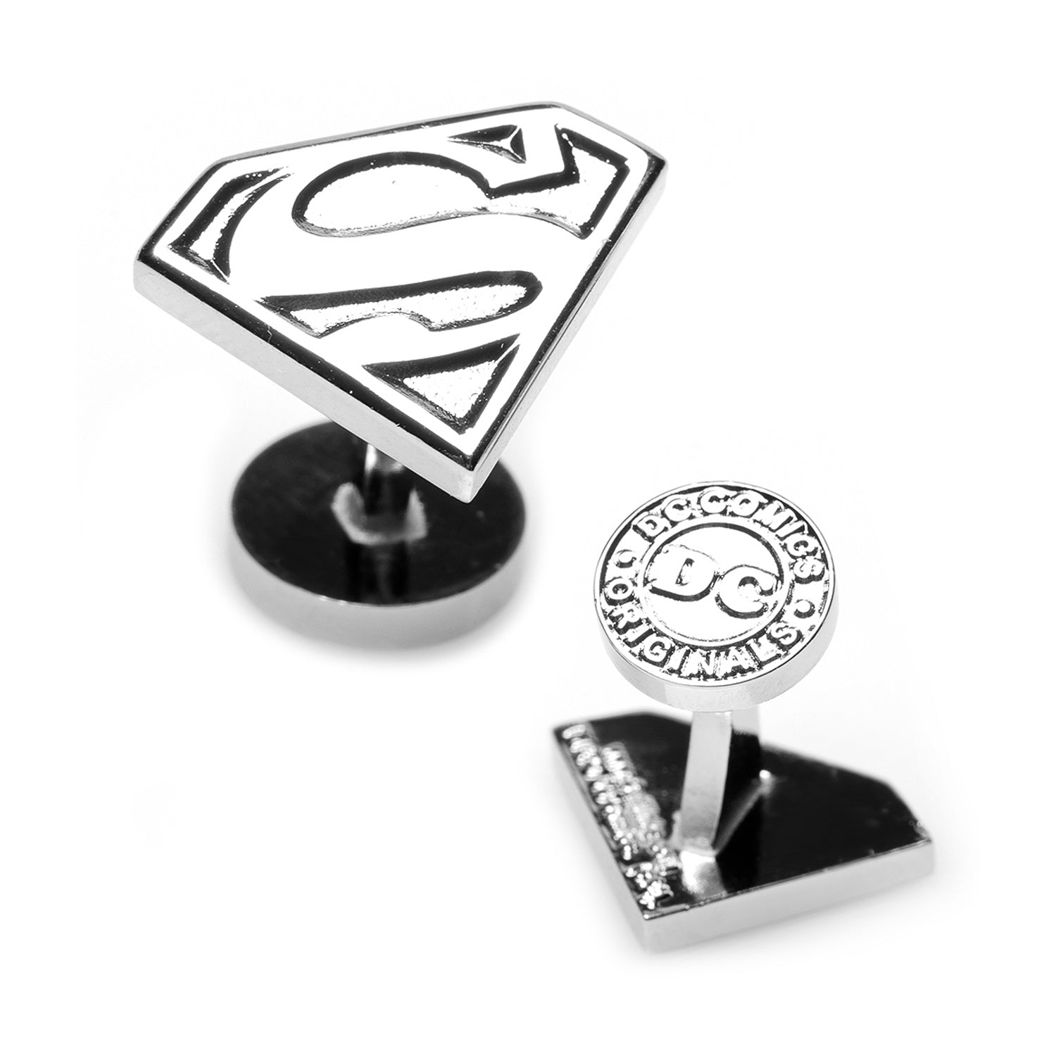 DC Superman Shield Silver Cufflinks