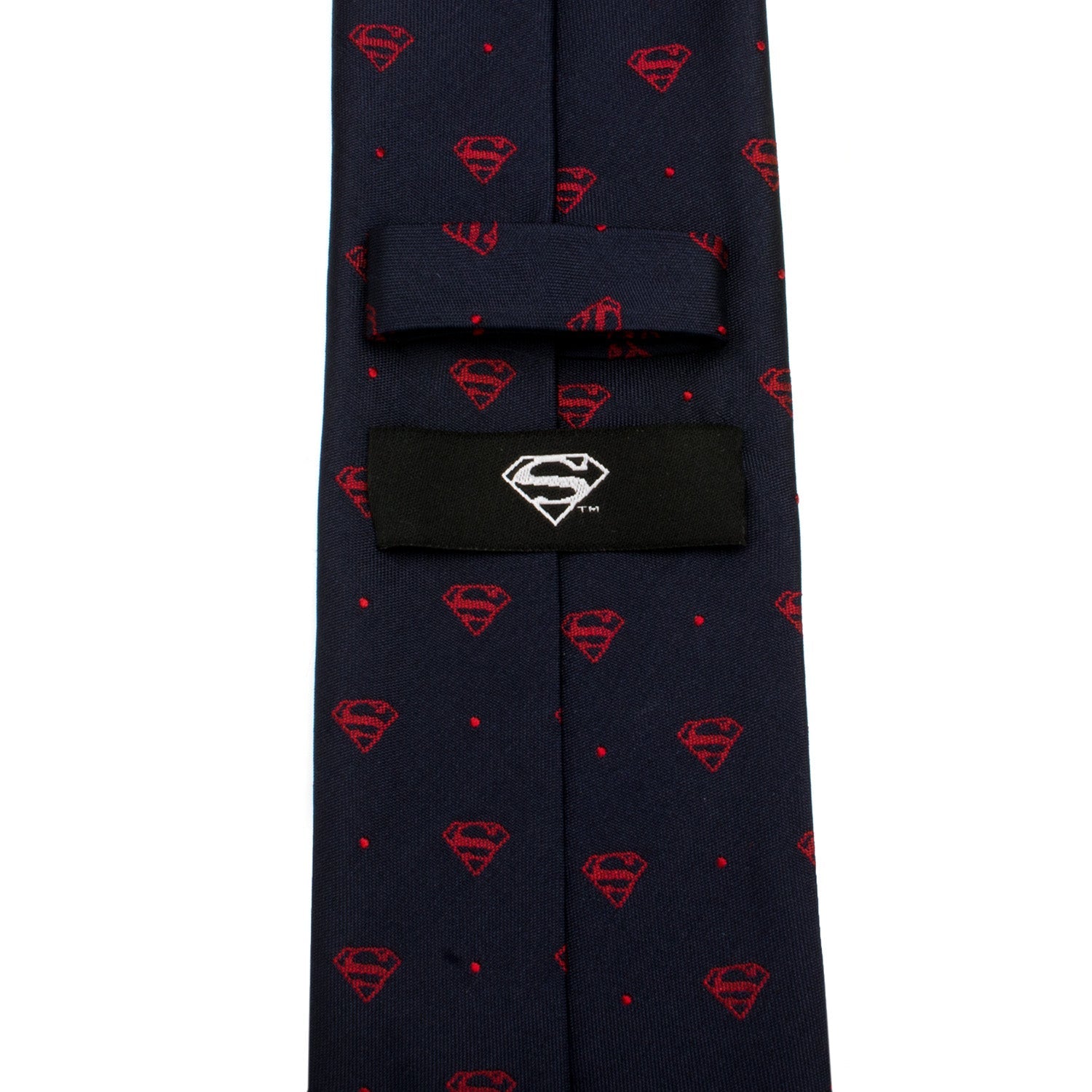 DC Superman Shield Navy and Red Dot Tie