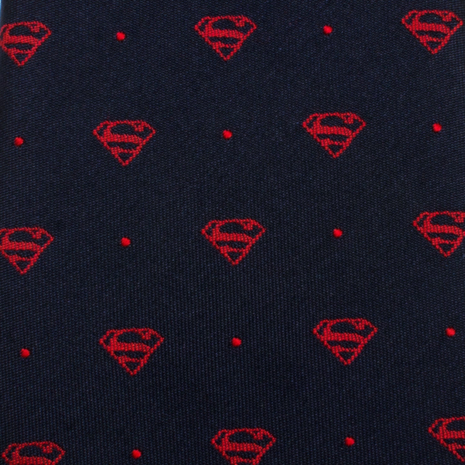 DC Superman Shield Navy and Red Dot Tie