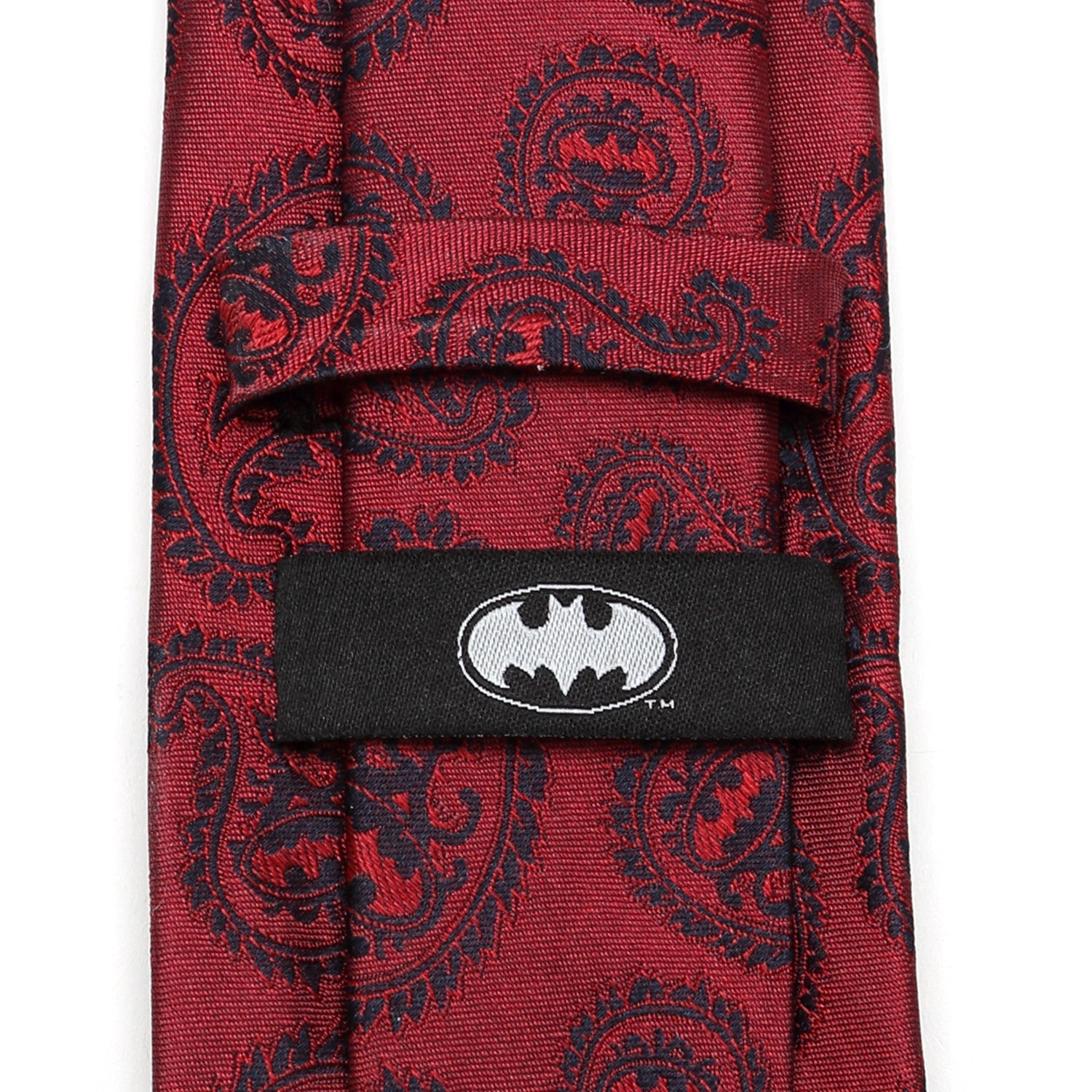DC Batman Red Paisley Tie