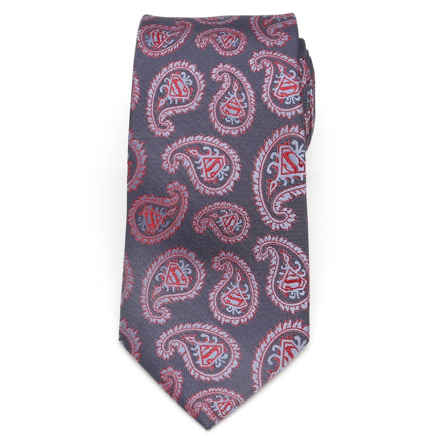 DC Superman Red and Blue Paisley Tie