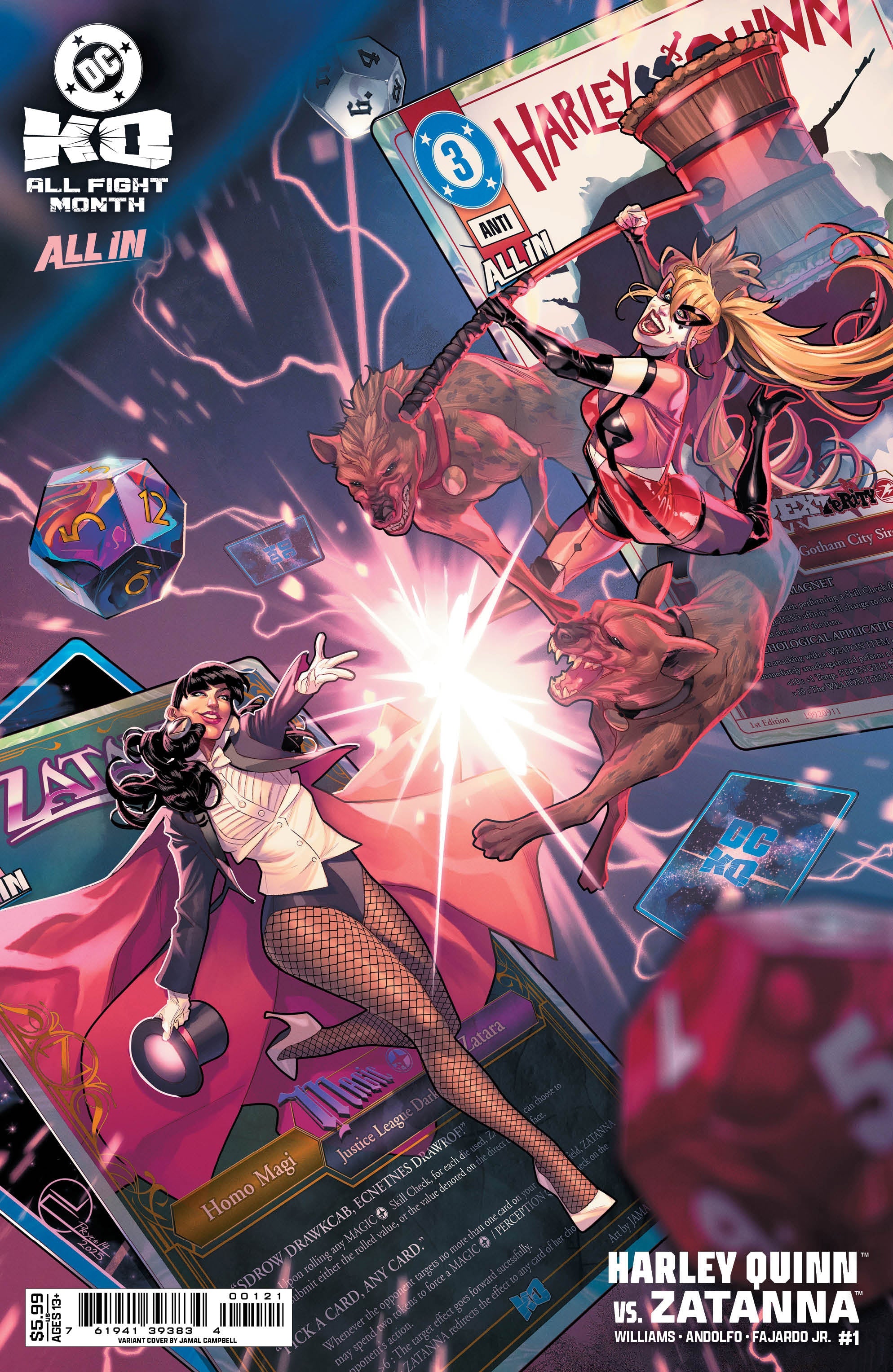 Dc K.O. Harley Quinn Vs Zatanna #1 (One Shot) C Jamal Campbell Variant (12/17/2025) Dc