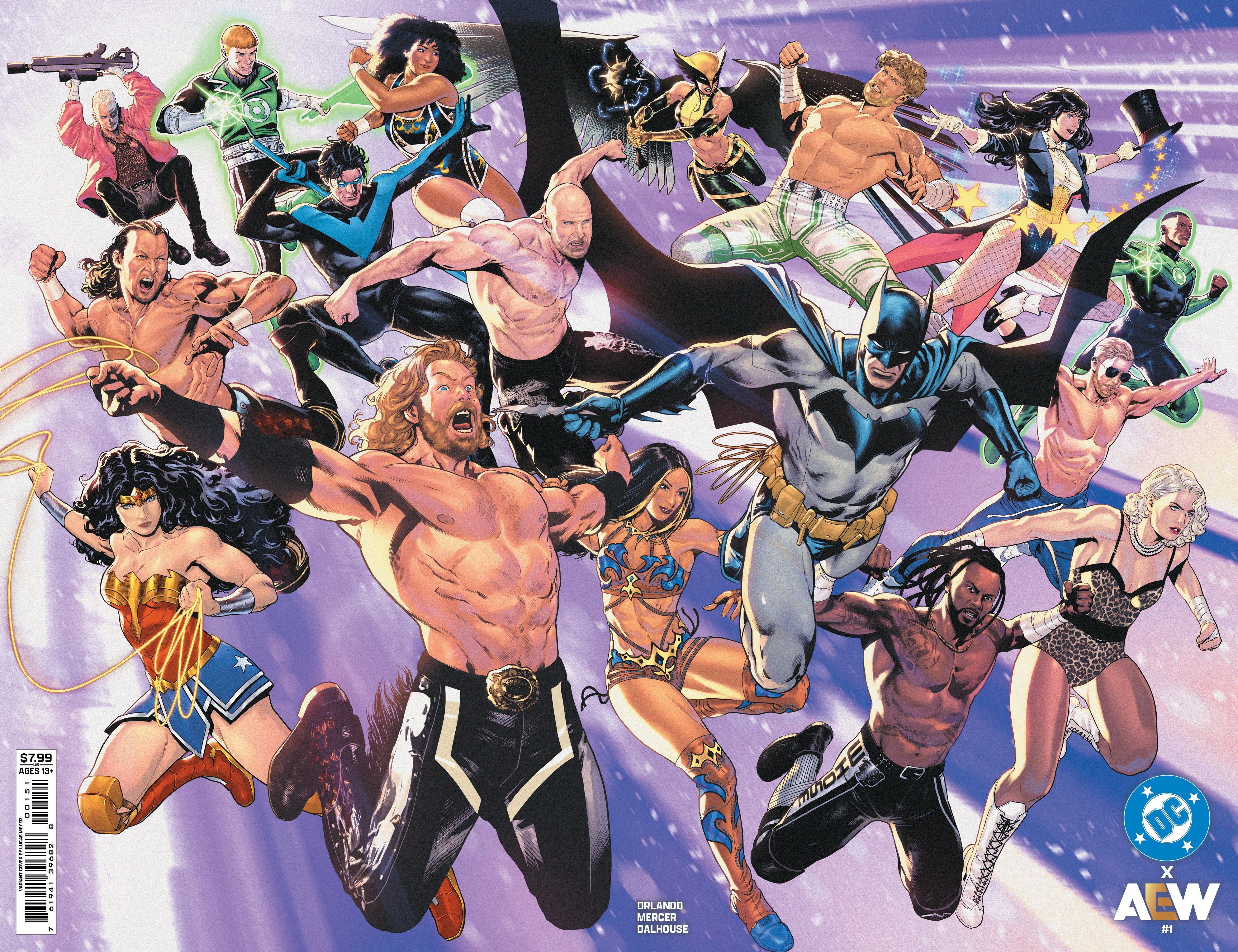 Dc X Aew #1 (Of 2) E Lucas Meyer Wraparound Foil Variant (02/04/2026) Dc