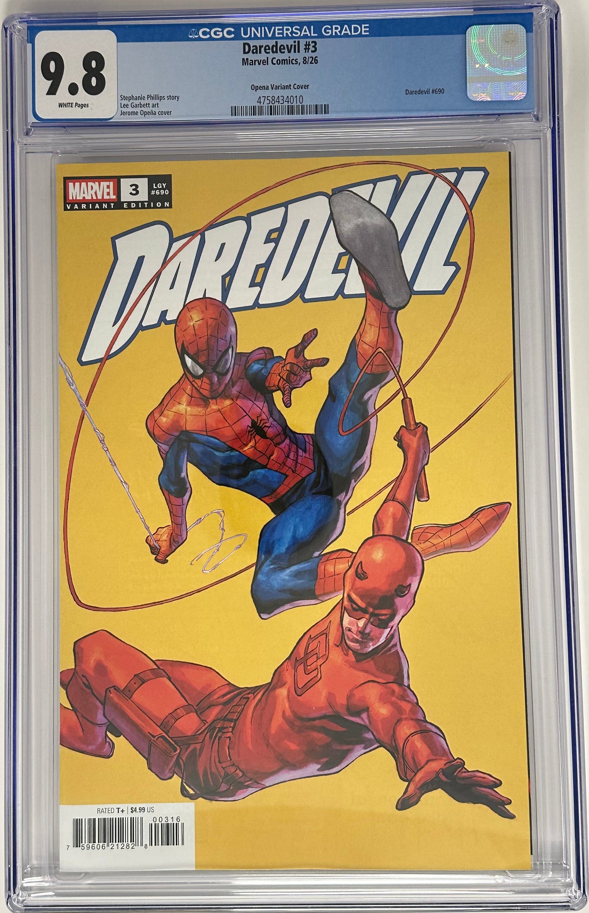 DAREDEVIL #3 CGC 9.8 BLUE LABEL JEROME OPENA 1:25 VAR [IN STOCK]