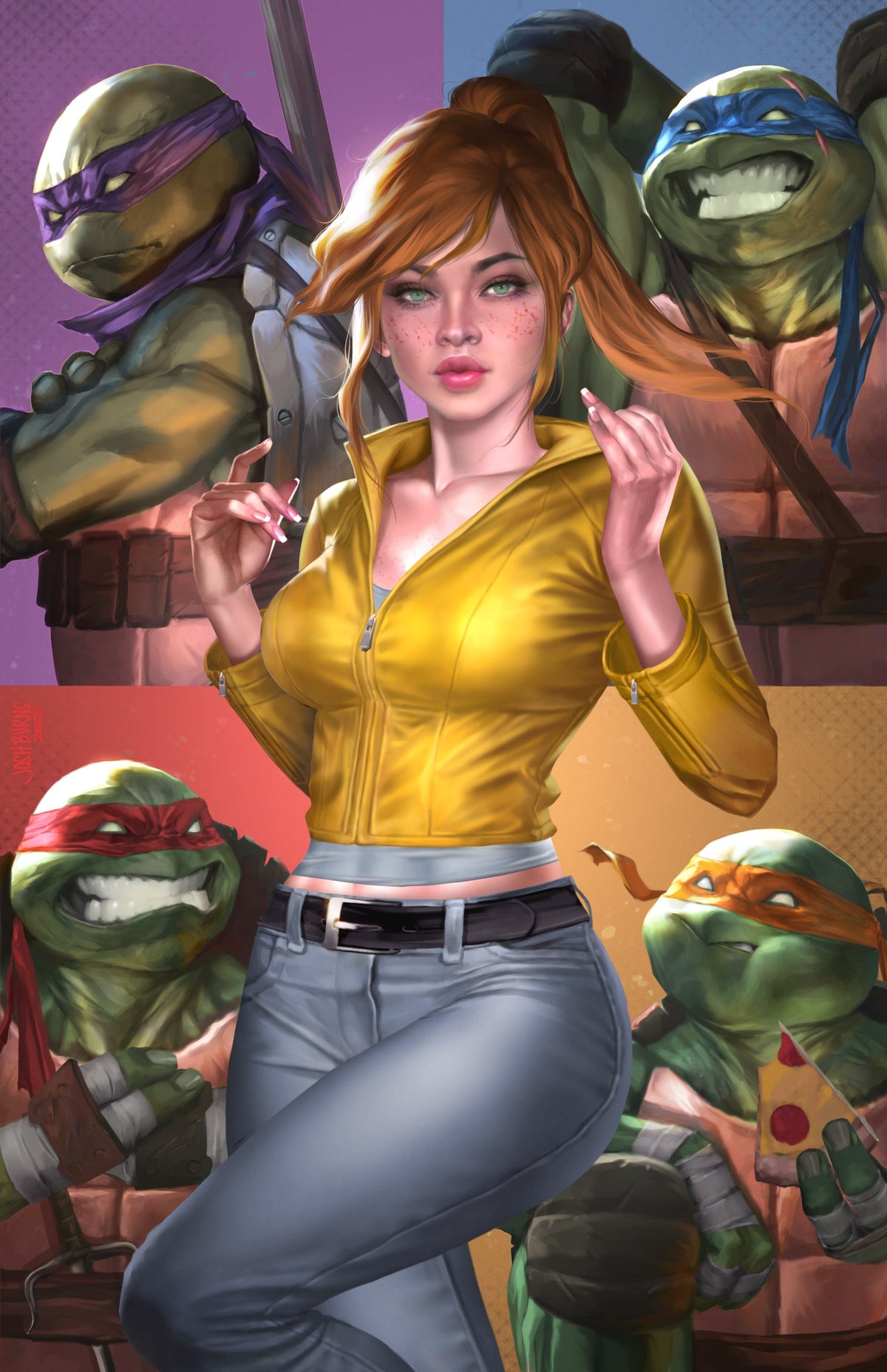 Teenage Mutant Ninja Turtles #14 JOSH BURNS Big Dex Comics Exclusive Foil Virgin Variant