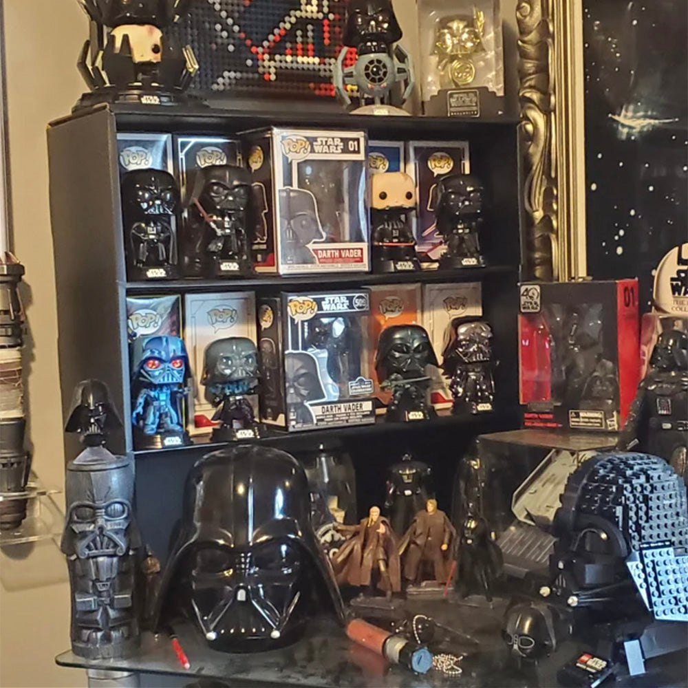 CLASSIC BLACK - Display Case for Funko Pops, Wall Mountable & Stackable Toy Shelf (Cardboard)