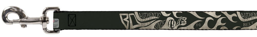 Dog Leash - BD AUTHENTIC SEATBELT BELT SINCE 1993 Flames Olive/Tan