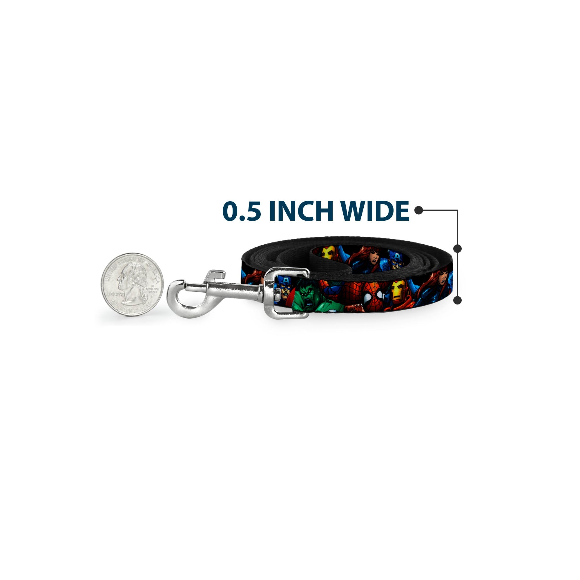 Dog Leash - Marvel Universe Superheroes Stacked