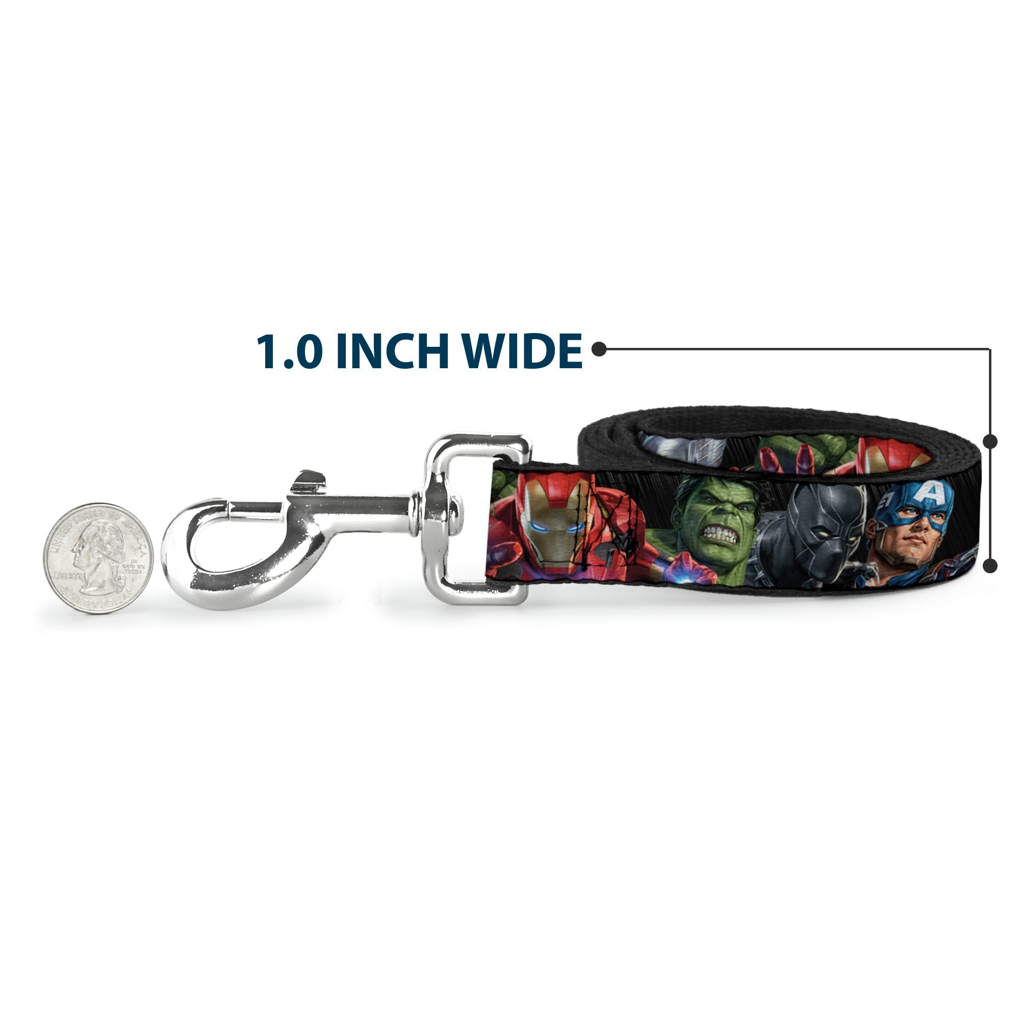 Dog Leash - 7-Vivid Avengers Action Poses