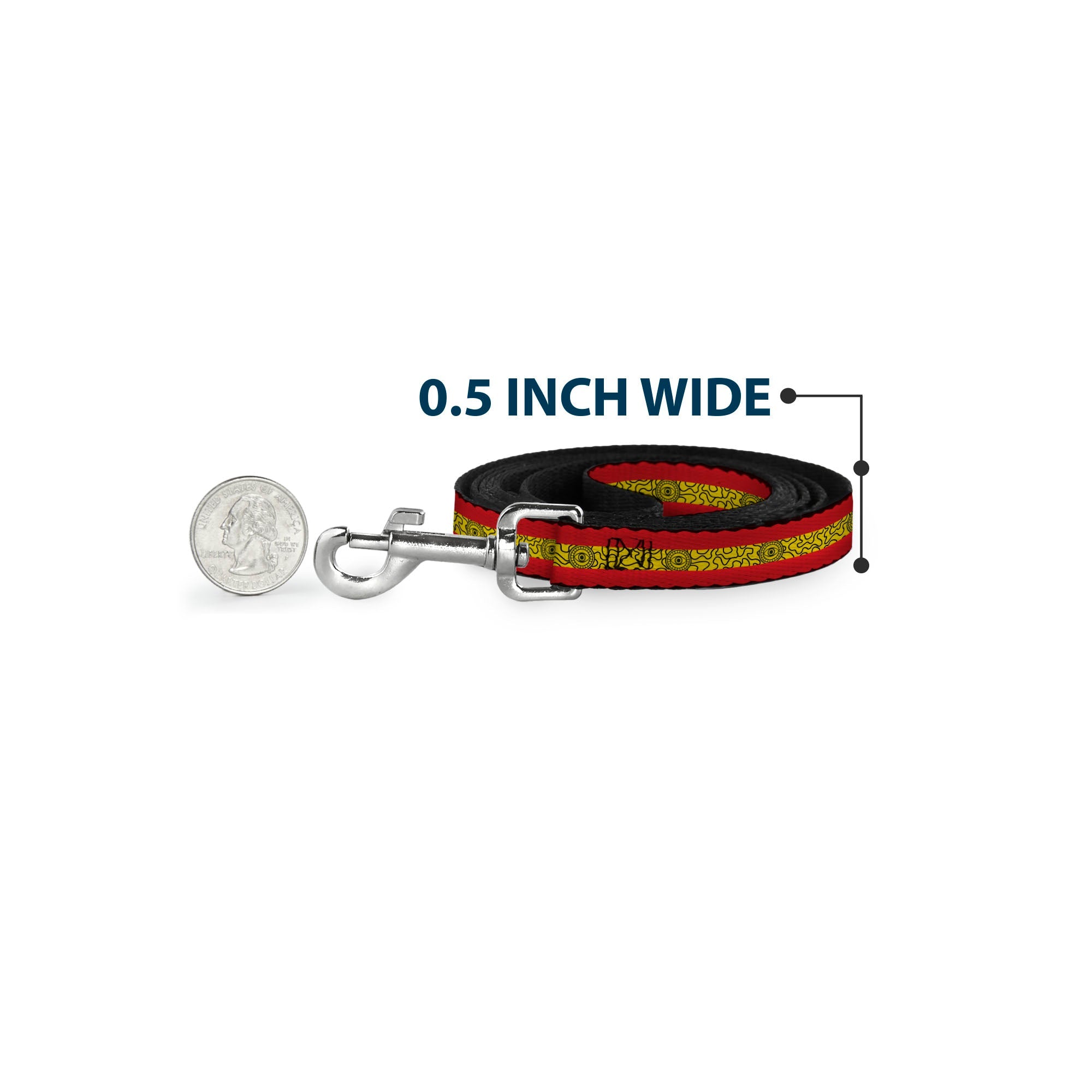 Dog Leash - Doctor Strange Eye of Agamotto Stripe Red/Gold/Black