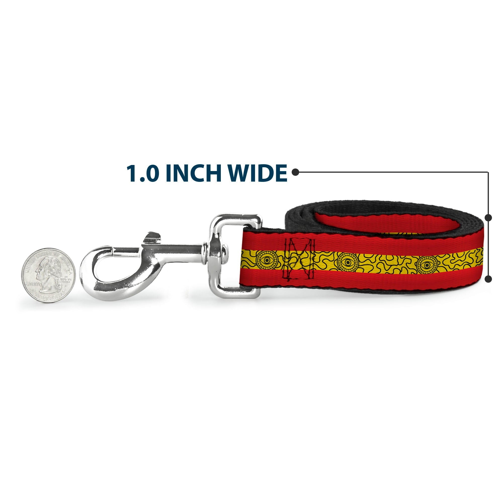 Dog Leash - Doctor Strange Eye of Agamotto Stripe Red/Gold/Black