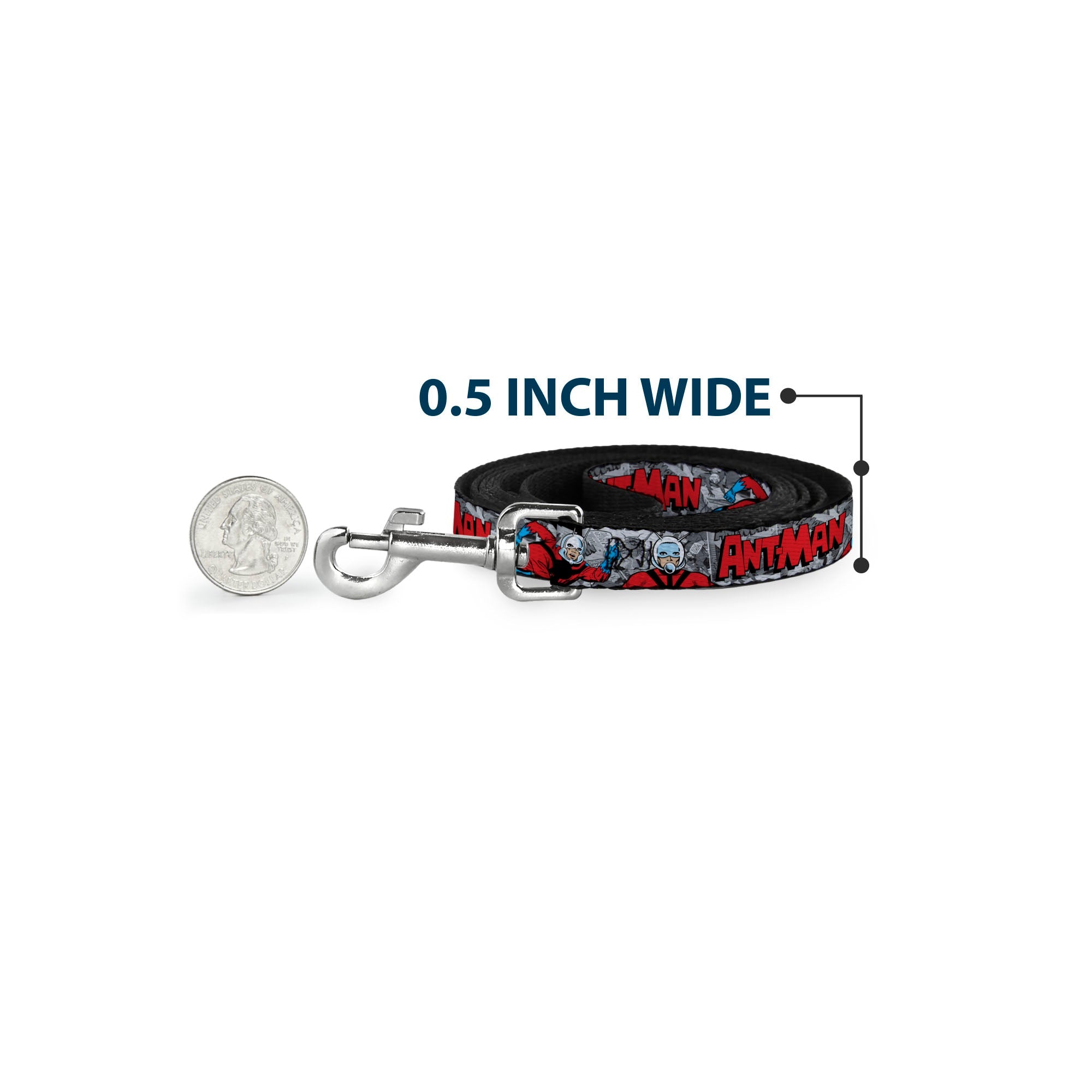 Dog Leash - Classic ANT-MAN 3-Poses/Comic Stacked Grays/Black/Red