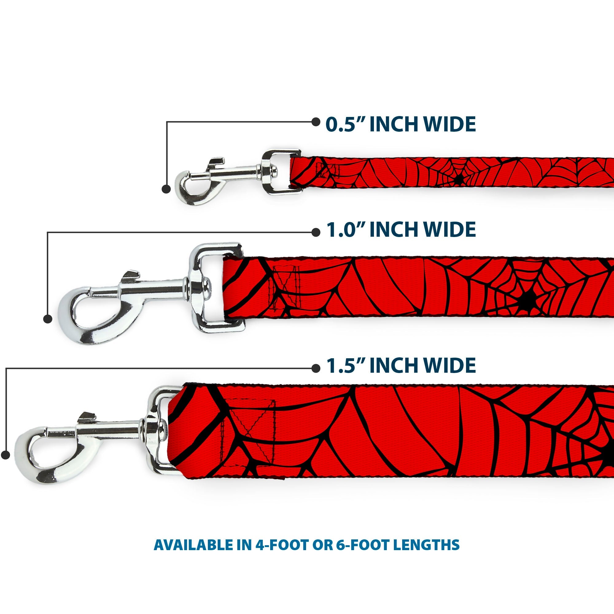 Dog Leash - Spiderweb Red/Black