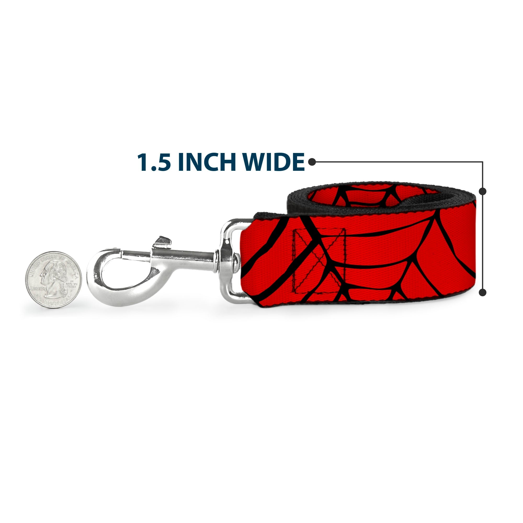 Dog Leash - Spiderweb Red/Black